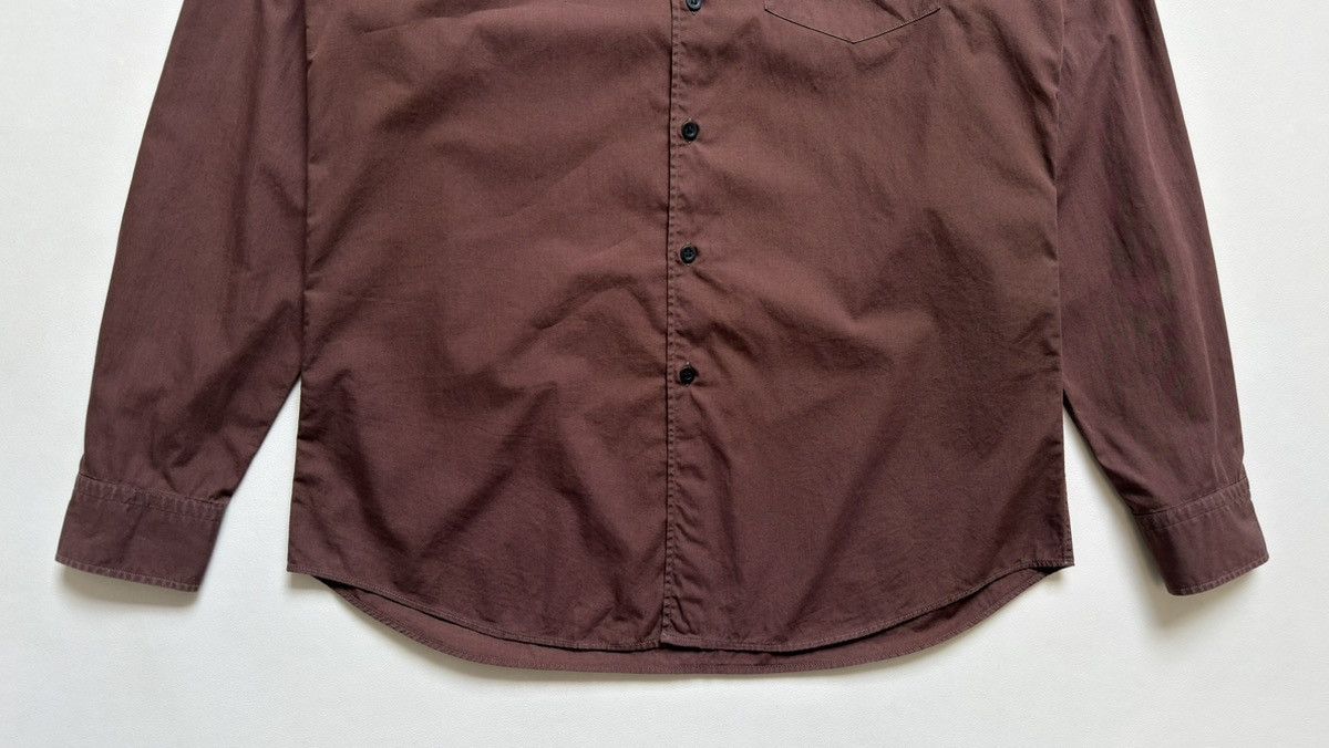 Dries Van Noten 1990s Chocolate Brown Cotton Shirt Size US M / EU 48-50 / 2 - 9 Thumbnail