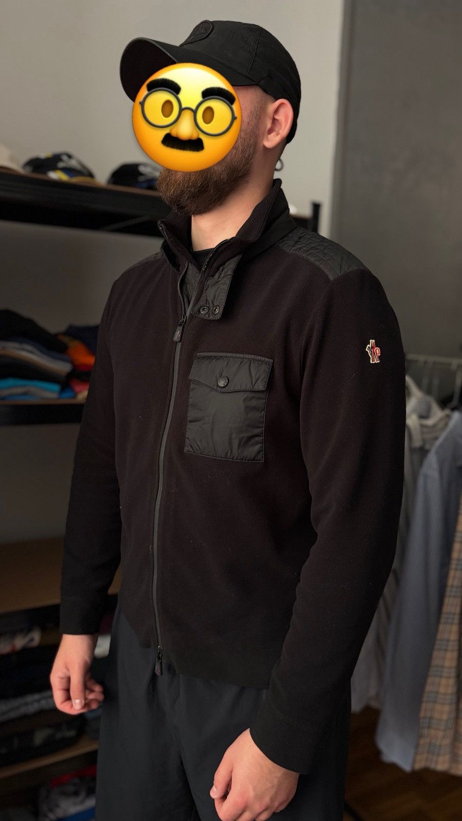 Moncler Grenoble Moncler Grenoble Maglia Black Fleece Cardigan Size US L / EU 52-54 / 3 - 5 Thumbnail