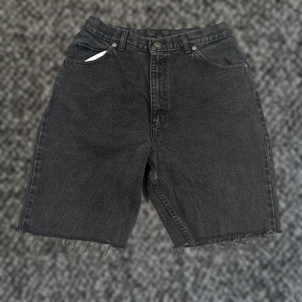 Lee VINTAGE Lee Bermuda Shorts Men 25 Black Faded Denim Casual Summer Beach Mens Size US 26 / EU 42 - 1 Thumbnail
