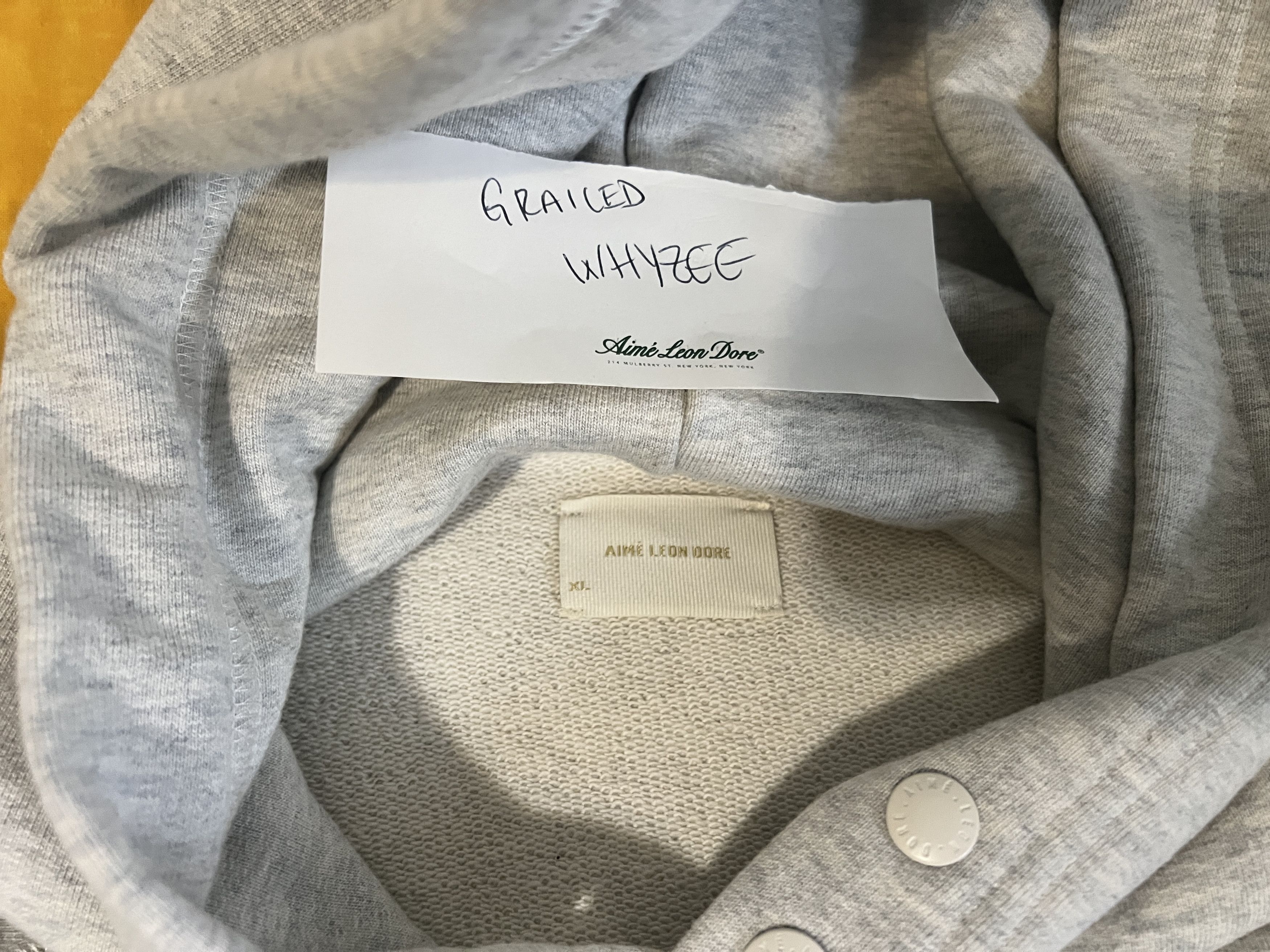 Aime Leon Dore NWT Aime Leon Dore ALD Double Snap Crest Hoodie - Oatmeal Size US XL / EU 56 / 4 - 5 Thumbnail