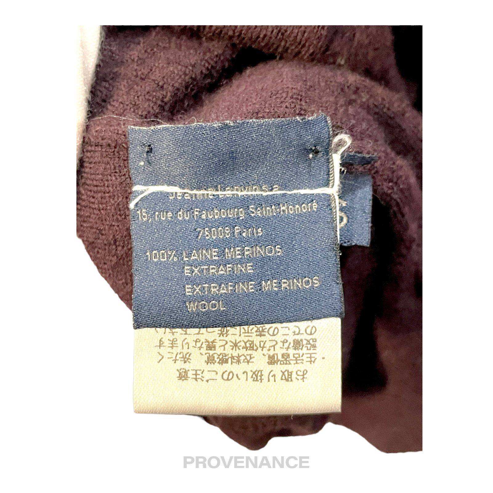 Lanvin 🔴 Lanvin Merino V-Neck Sweater - Maroon Size S / US 4 / IT 40 - 6 Thumbnail