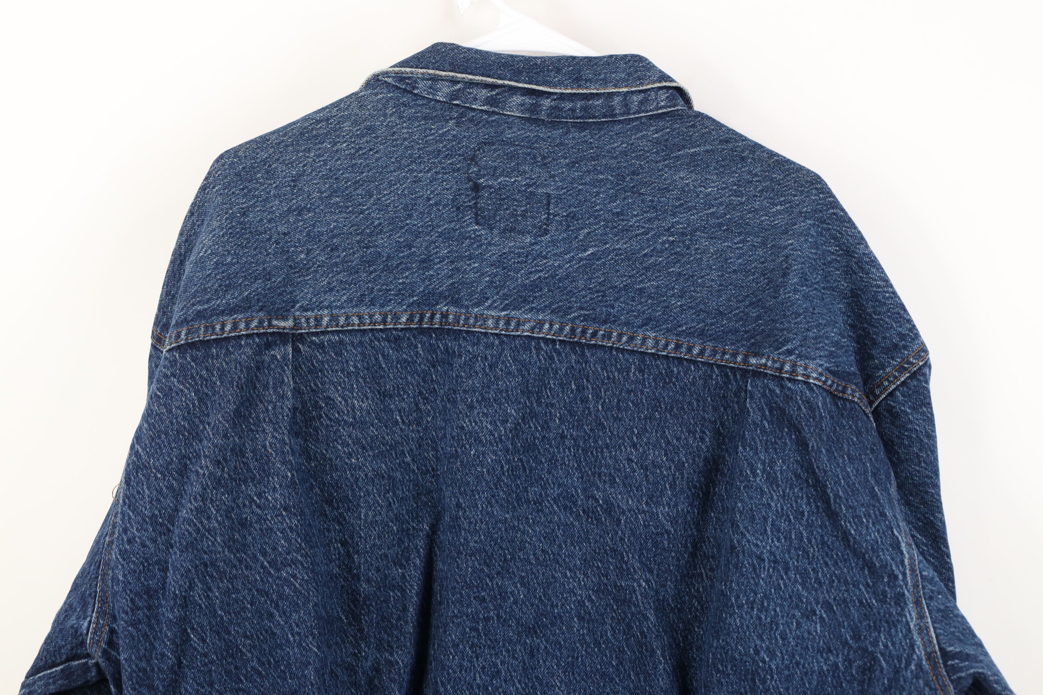 Vintage Vintage 90s Streetwear Denim Jean Trucker Jacket Blue Cotton Size XL / US 12-14 / IT 48-50 - 12 Thumbnail