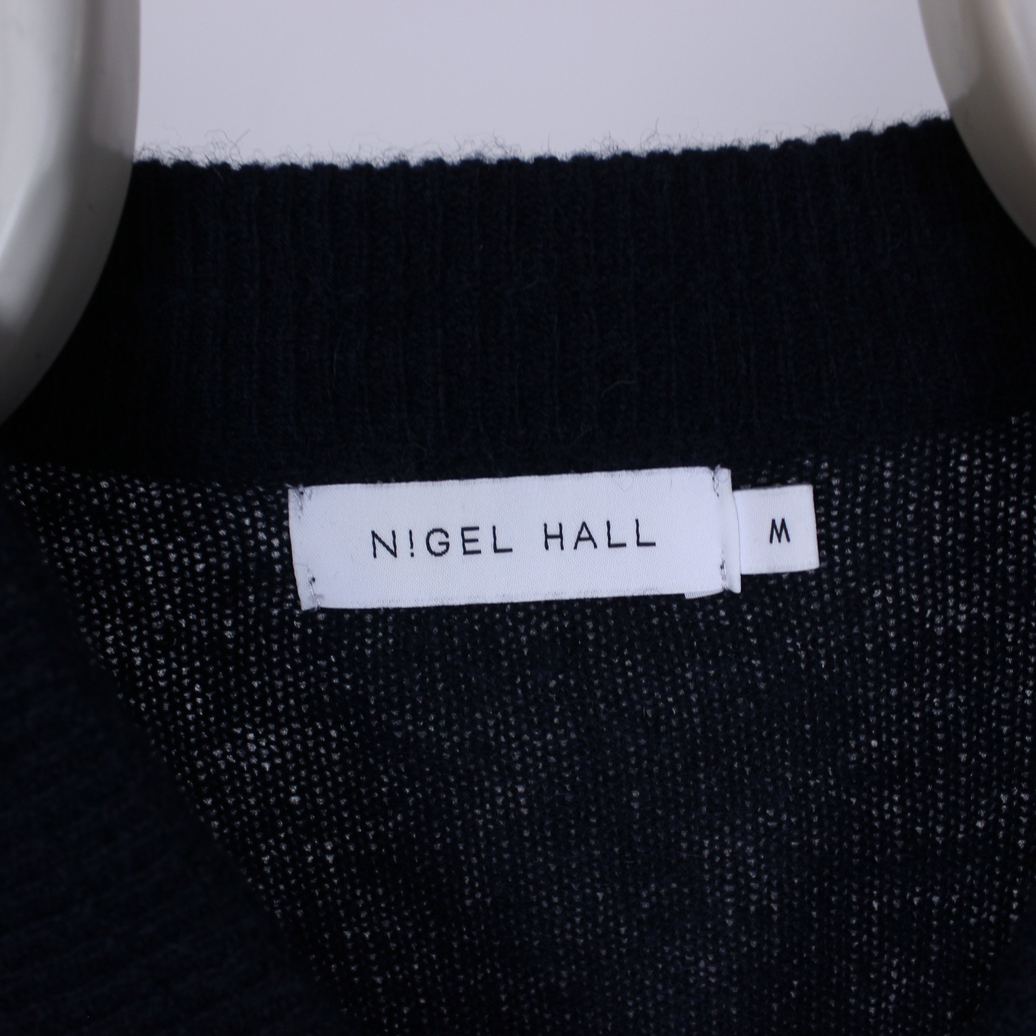 Other Nigel Hall wool sweater full zip navy blue M lambswool Size US M / EU 48-50 / 2 - 8 Thumbnail