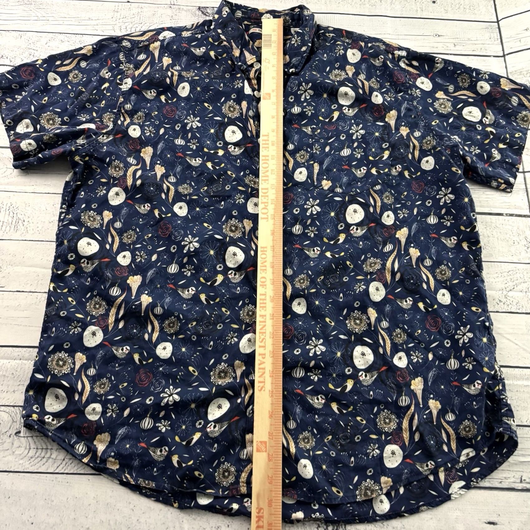 Vintage VINTAGE 32 Bar Blues Button-Up Shirt Mens XL Blue Hawaiian Short Sleeve SeaShell Button Front Size US XL / EU 56 / 4 - 4 Thumbnail
