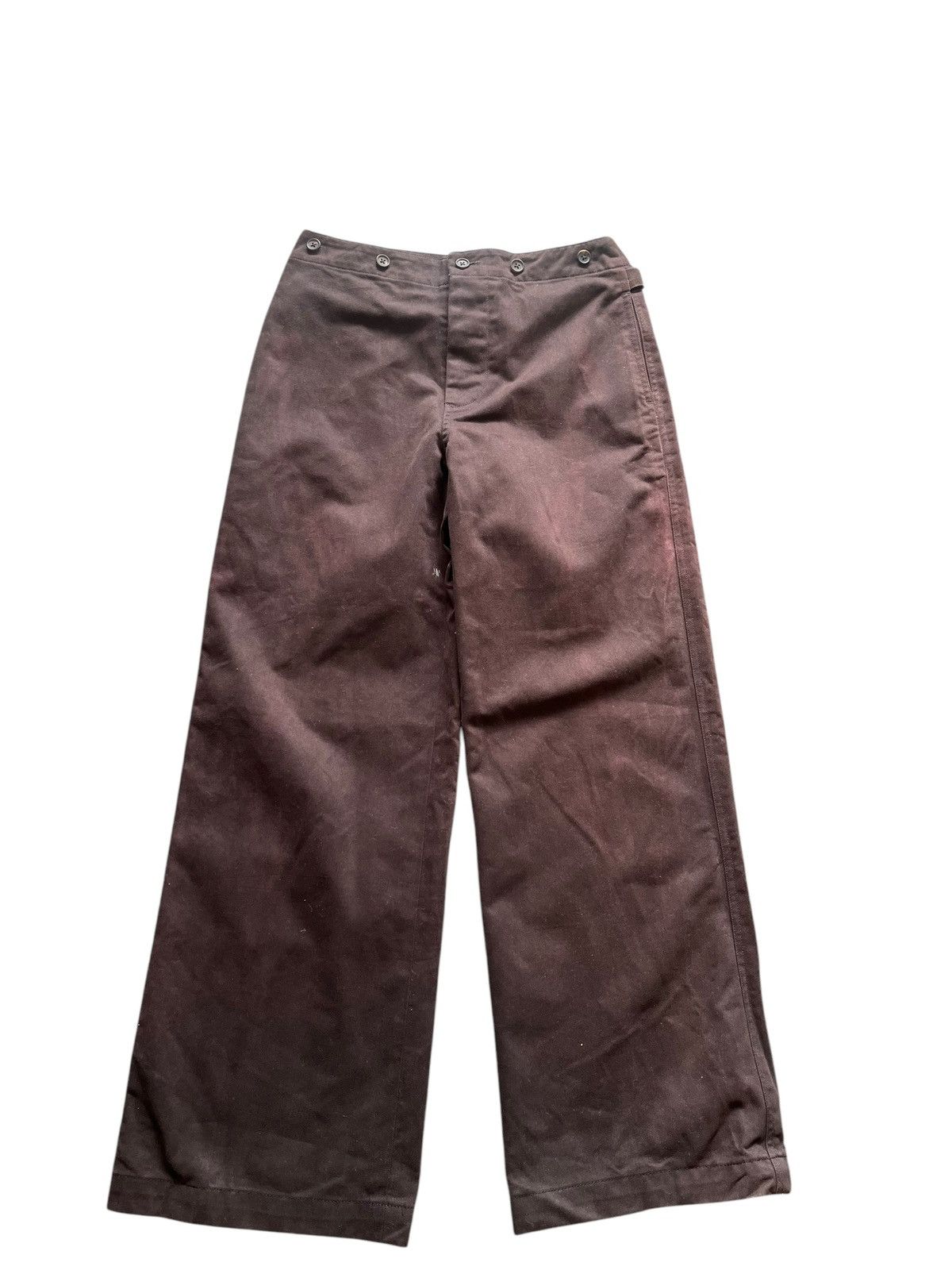 Japanese Brand × Margaret Howell Vintage Margaret Howell Buckle Back Wide Pants Size US 28 / EU 44 - 2 Thumbnail