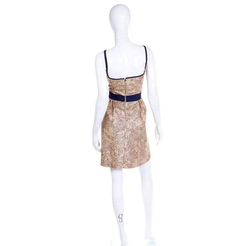 Dolce & Gabbana Dolce & Gabbana Gold Floral Gold Amy Winehouse Gown Dress Size M / US 6-8 / IT 42-44 - 3 Thumbnail