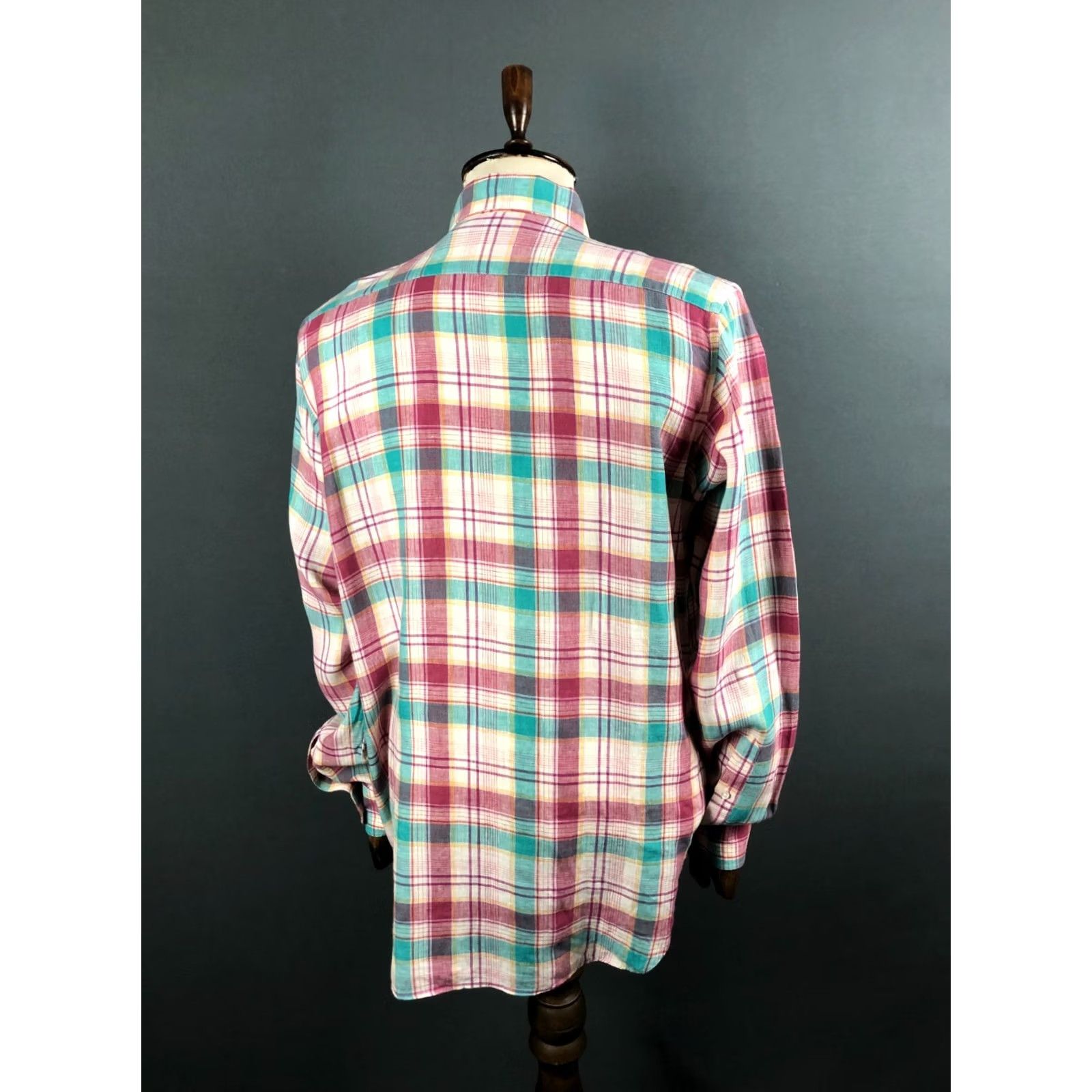 Etro ETRO Men's Long Sleeve Shirt Multicolor Linen Check Size 44 Casual Button-Up Size US XXL / EU 58 / 5 - 3 Thumbnail