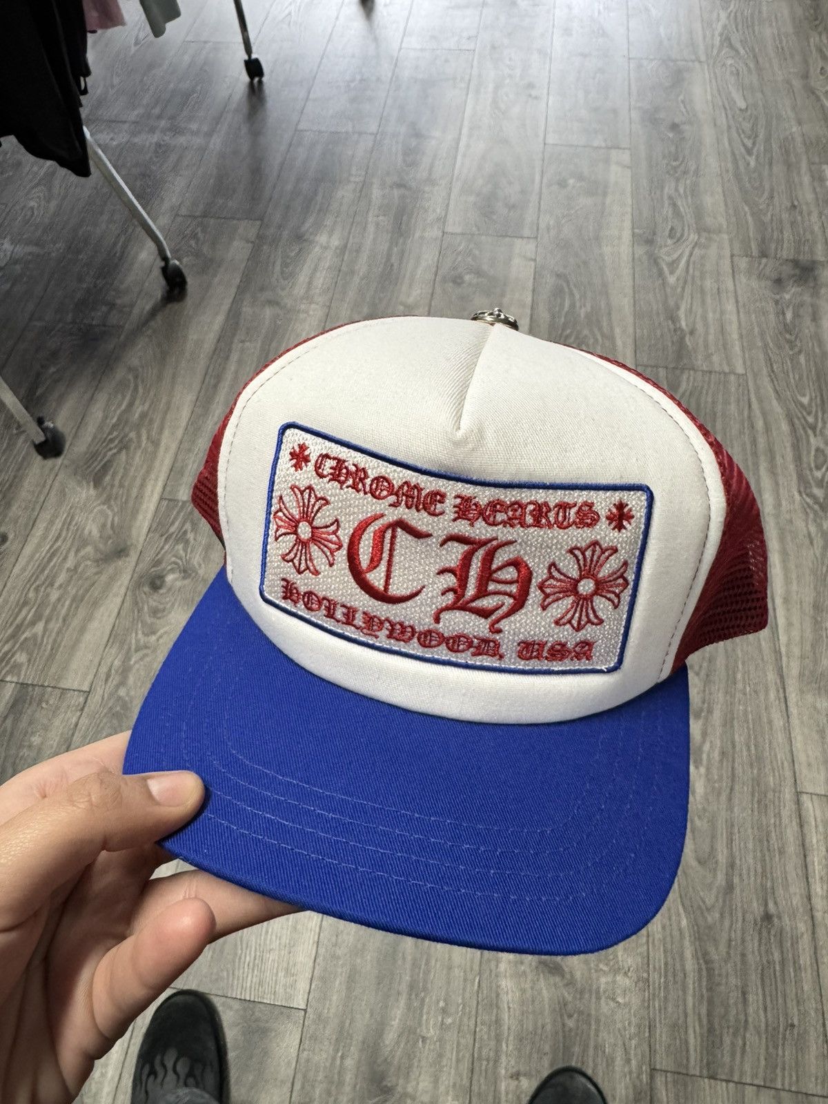 Chrome Hearts Chrome Hearts Trucker Hat Blue/Red/White Size ONE SIZE - 1 Thumbnail