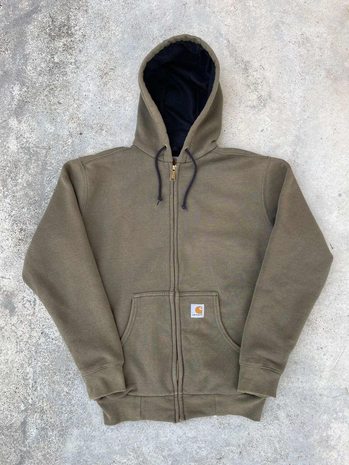 Carhartt Vintage Olive Green Carhartt Zip Up Hoodie Size US L / EU 52-54 / 3 - 1 Thumbnail