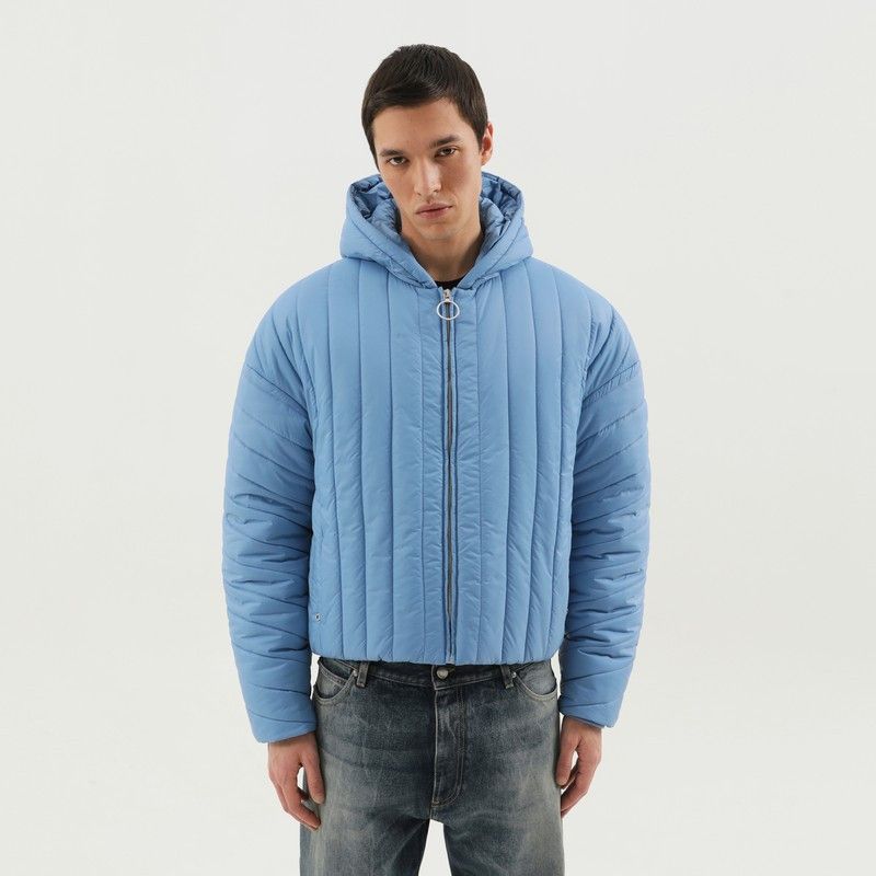 1989 STUDIO 1989 Studio Light Blue Quilted Down Jacket Size US XL / EU 56 / 4 - 1 Thumbnail