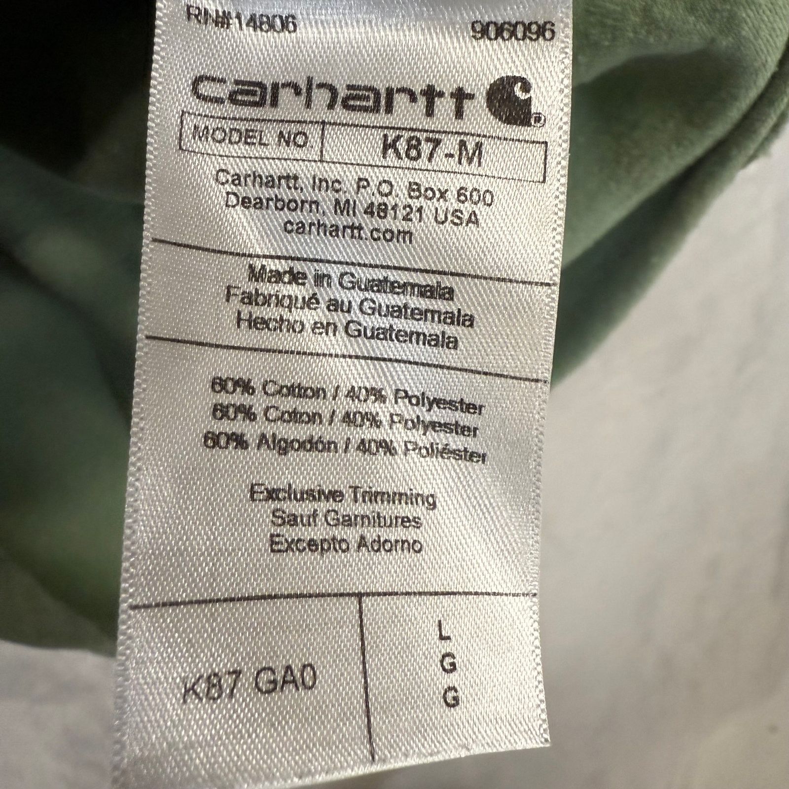 Carhartt Carhartt L Logo Pocket Green Shirt Streetwear Work Utility Size US L / EU 52-54 / 3 - 9 Thumbnail