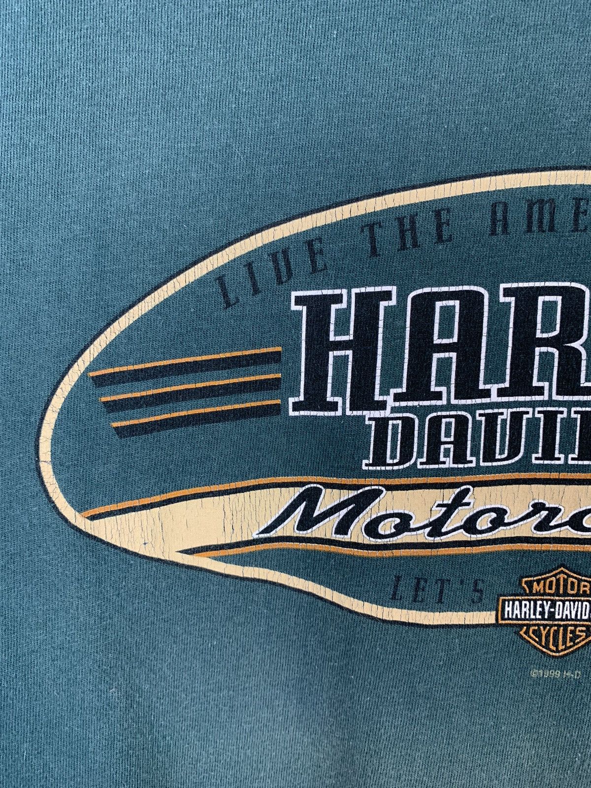 Harley Davidson × Vintage Vintage 90s Harley Davidson Eastside Made in Usa T-shirt Size US L / EU 52-54 / 3 - 8 Thumbnail