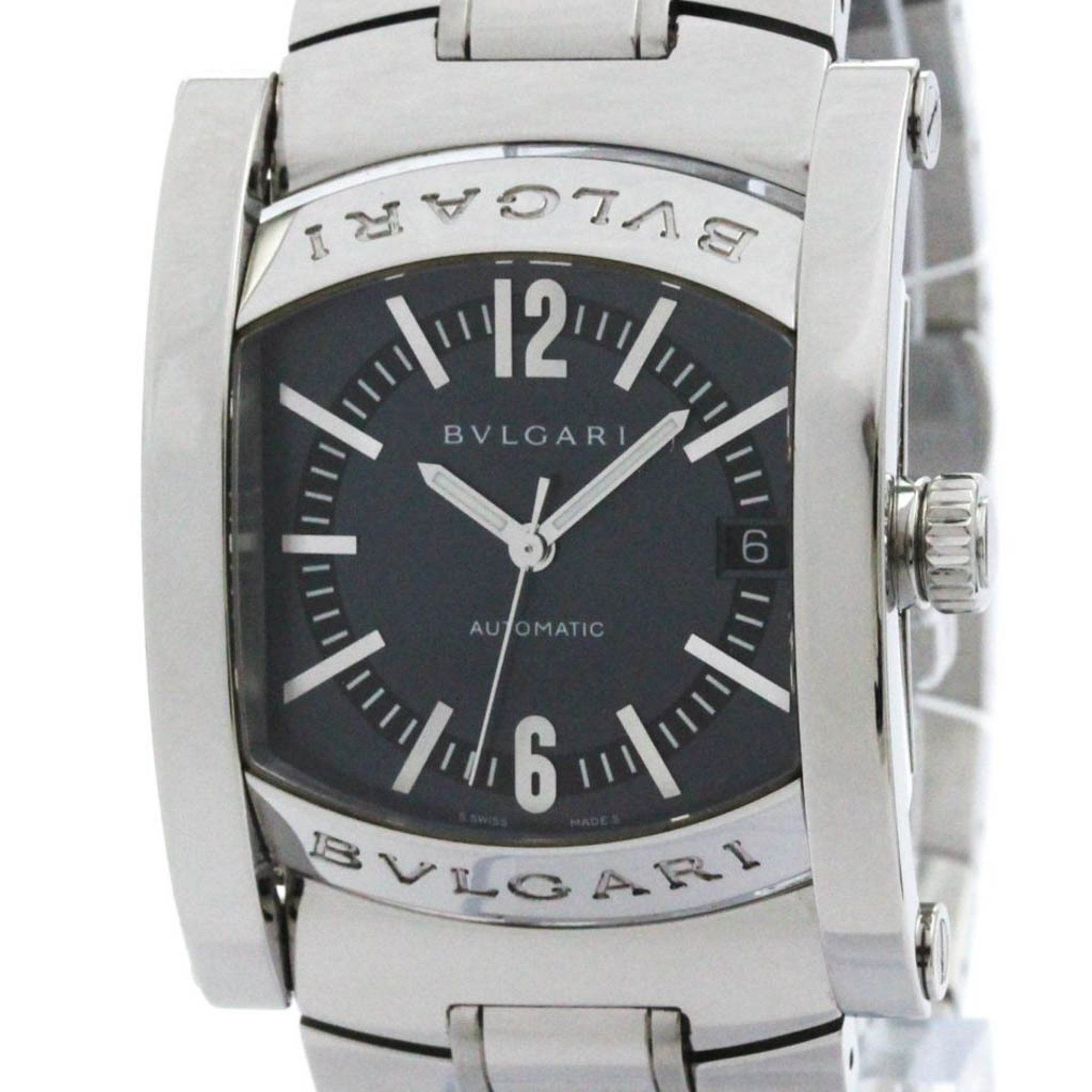 Polished BVLGARI Assioma Steel Automatic Mens Watch AA44S BF581272