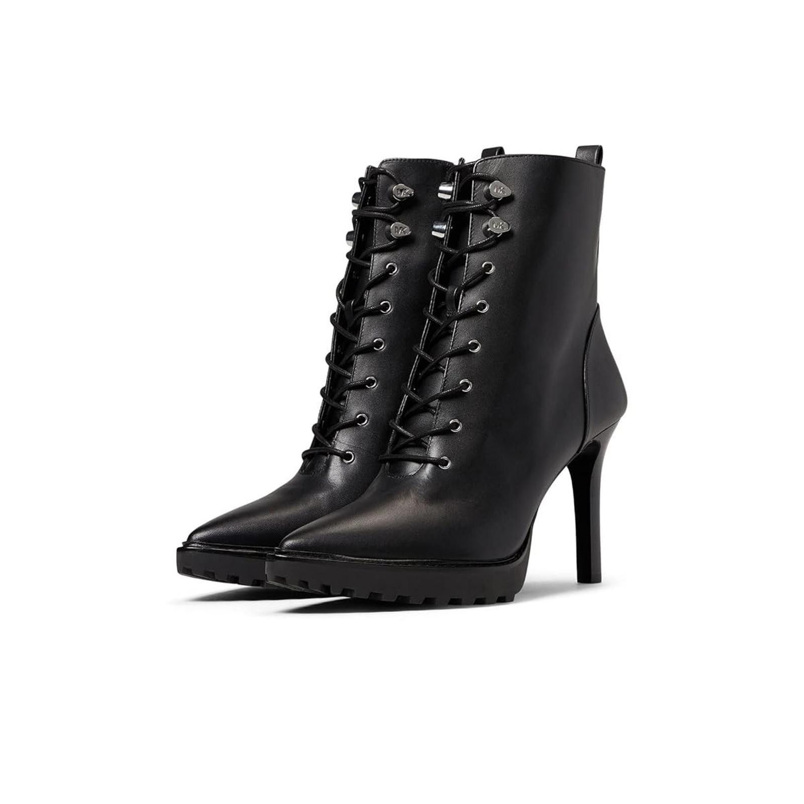 Michael Kors Michael Kors Kyle Lace-Up Boots Black Leather Zip 10 M NEW Size US 10 / IT 40 - 5 Thumbnail