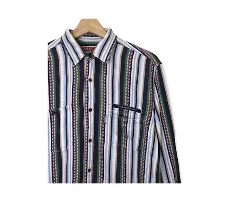 Flannel × Vintage Squeeze Jeans Stripe Design Multicolour style Flannel Shirt Size ONE SIZE - 4 Thumbnail