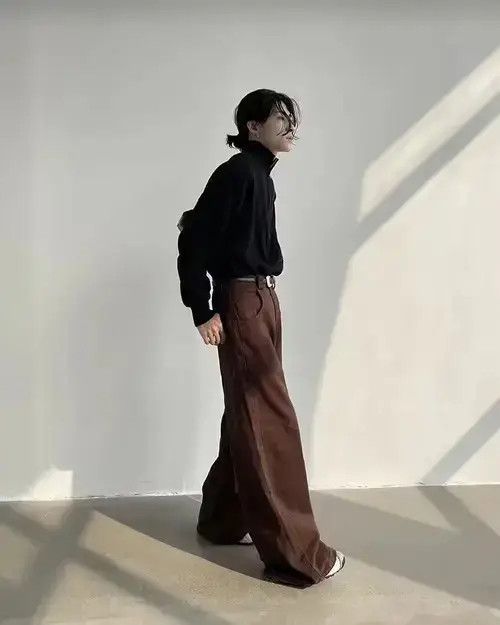 Other Washed Wide-Leg Mopping Trousers Size US 32 / EU 48 - 3 Thumbnail