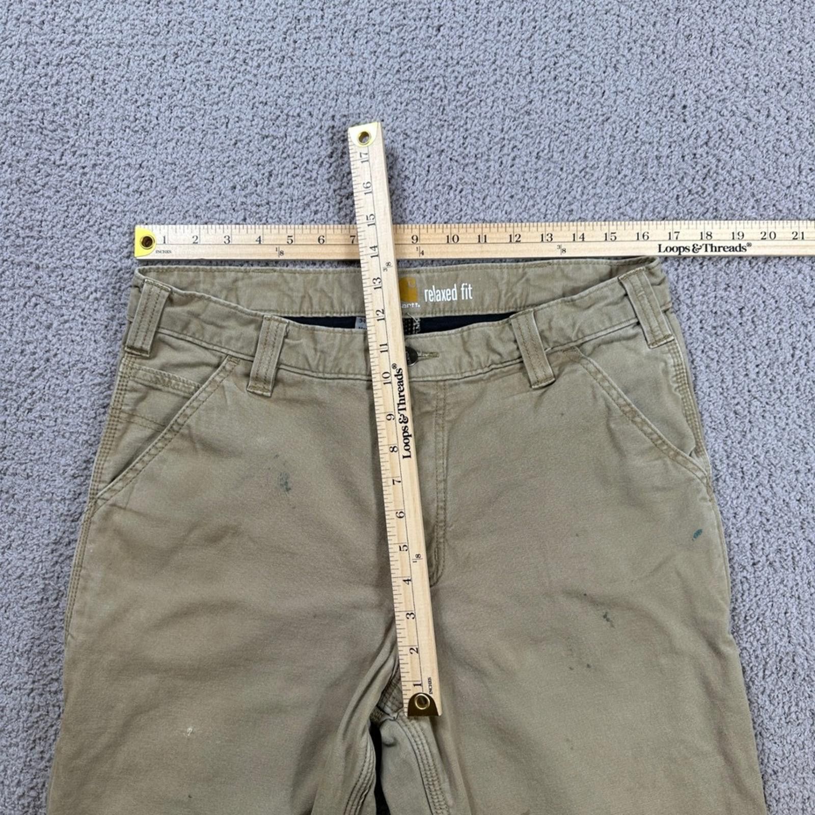 Carhartt Carhartt 34x32 Relaxed Fit Canvas Work Pants Tan 103342-253 Size US 34 / EU 50 - 4 Thumbnail