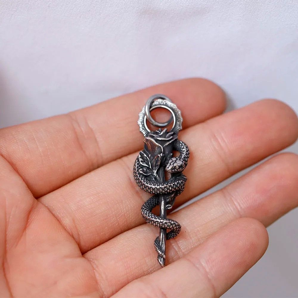 Other Flower With Snake Pendant Accessories Necklace Gifts Size ONE SIZE - 4 Thumbnail