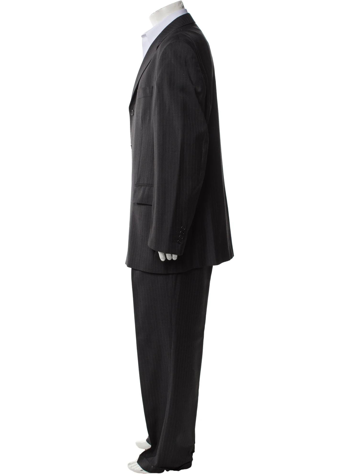 Yves Saint Laurent 3-button pinstripe 2-piece suit Size 50R - 6 Thumbnail
