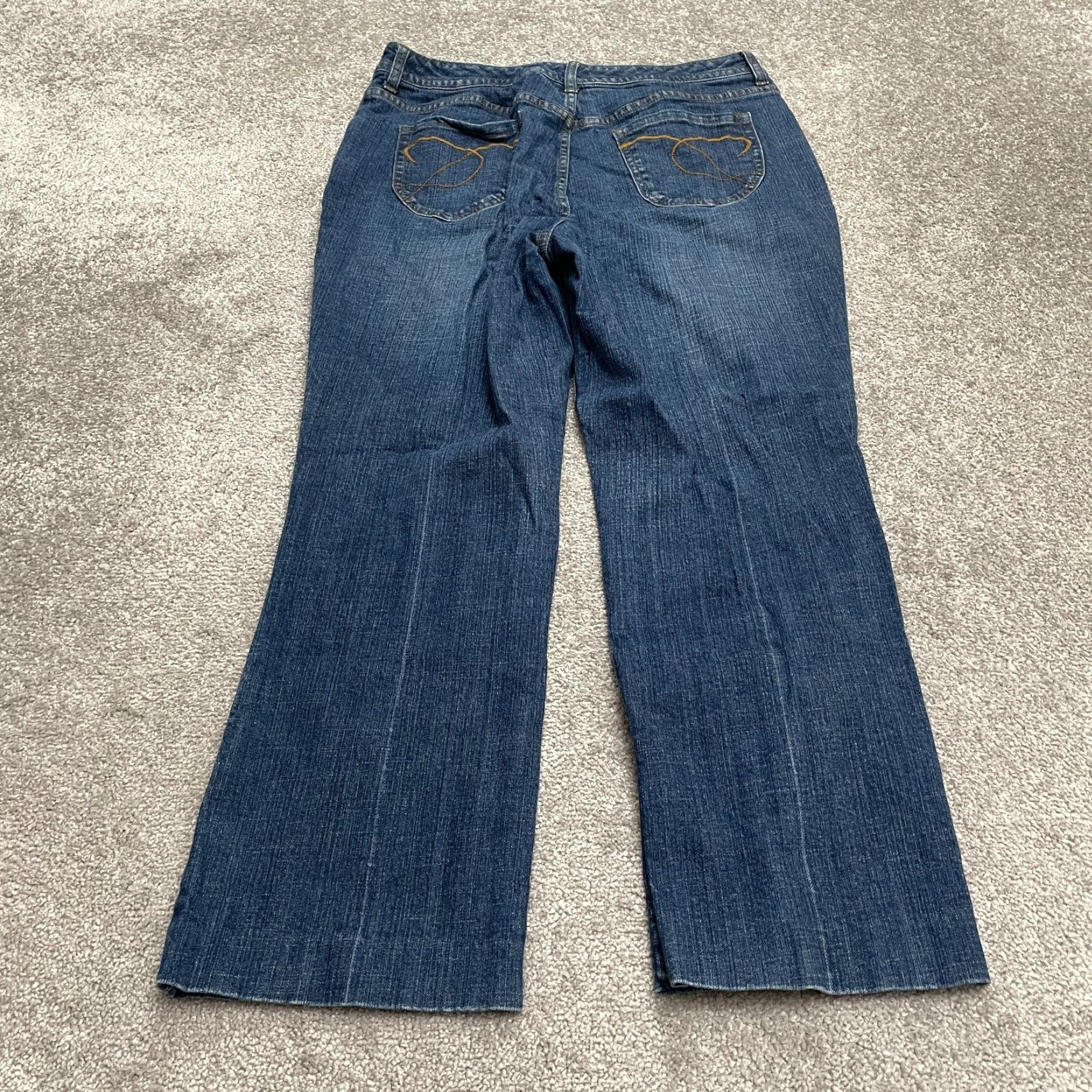 Vintage Chico's Jeans Blue Denim Straight 34x26 Womens Regular 12 High Rise 5-Pocket Cotton Blend Casual Vintage No N/A Size 34" / US 12 / IT 48 - 2 Thumbnail