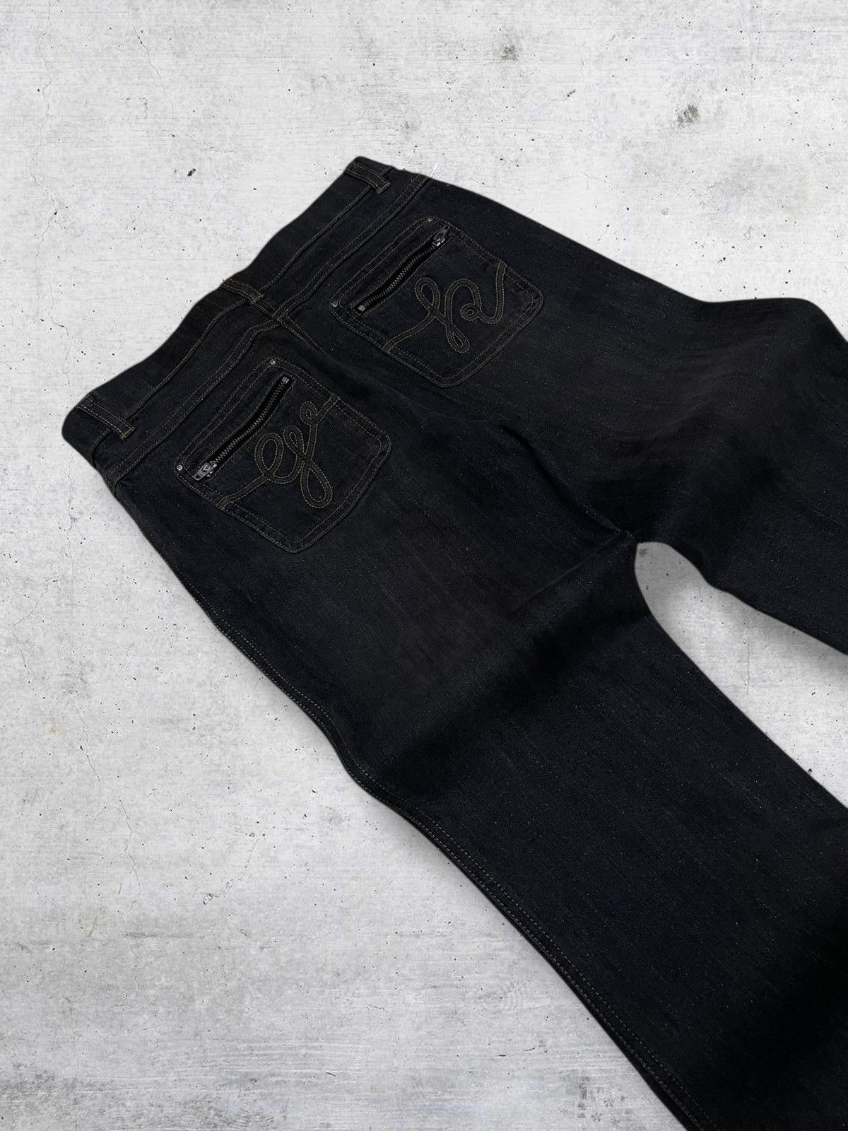 Tornado Mart VINTAGE JAPAN DESIGNER TRADITIONAL OG 1990S FLARED CUT DENIM Size US 27 - 14 Thumbnail