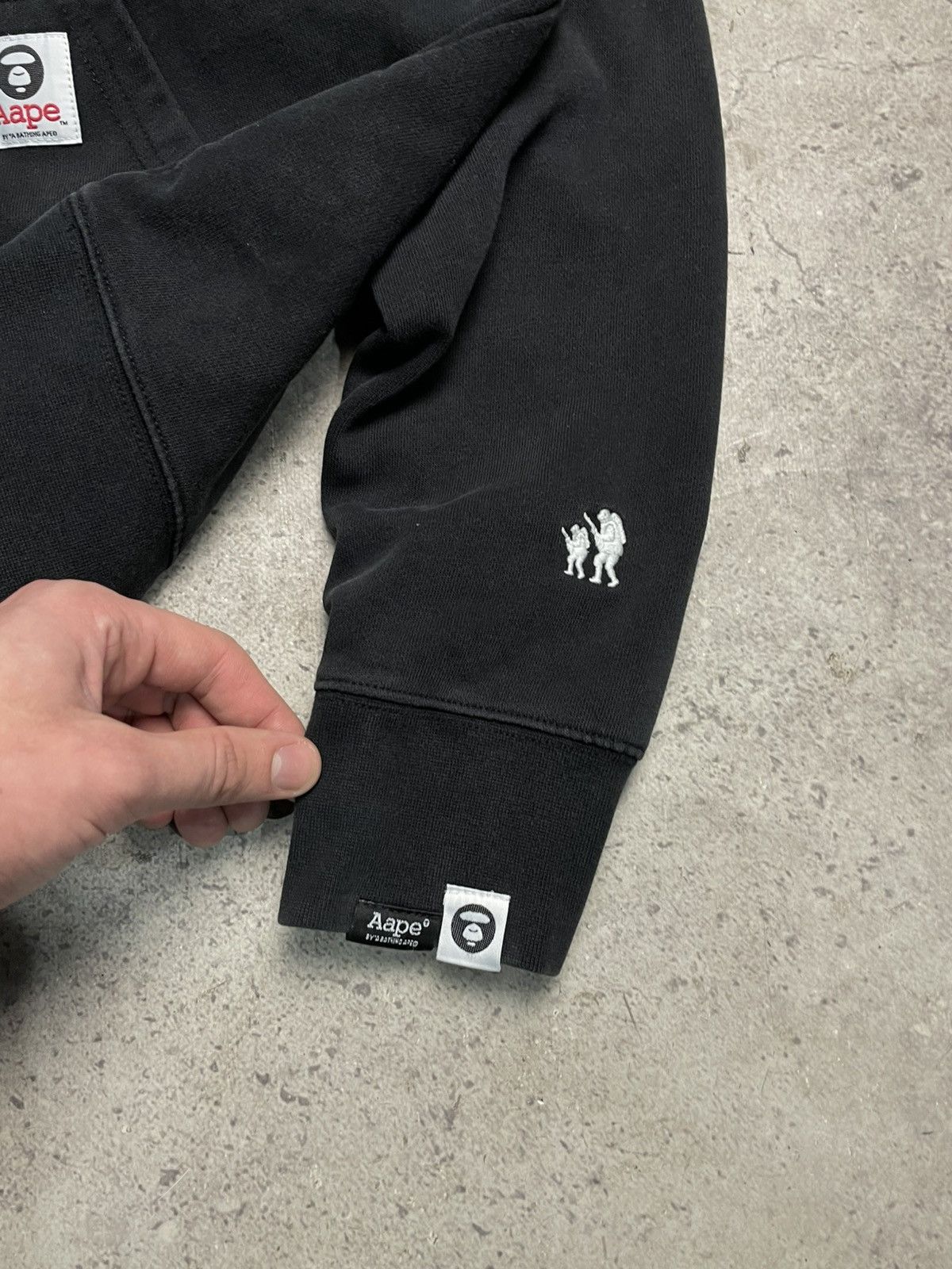 Aape Black Aape Hoodie By A Bathing Ape Size US M / EU 48-50 / 2 - 8 Thumbnail