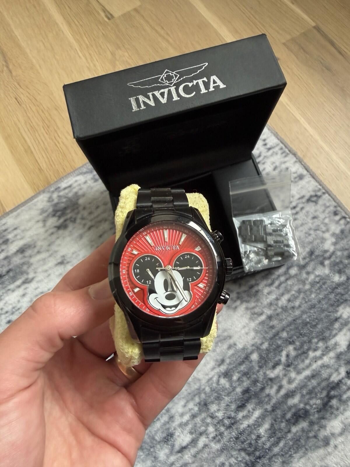 Invicta Mickey Mouse x Invicta Disney Stainless Steel Black Watch Size ONE SIZE - 6 Thumbnail