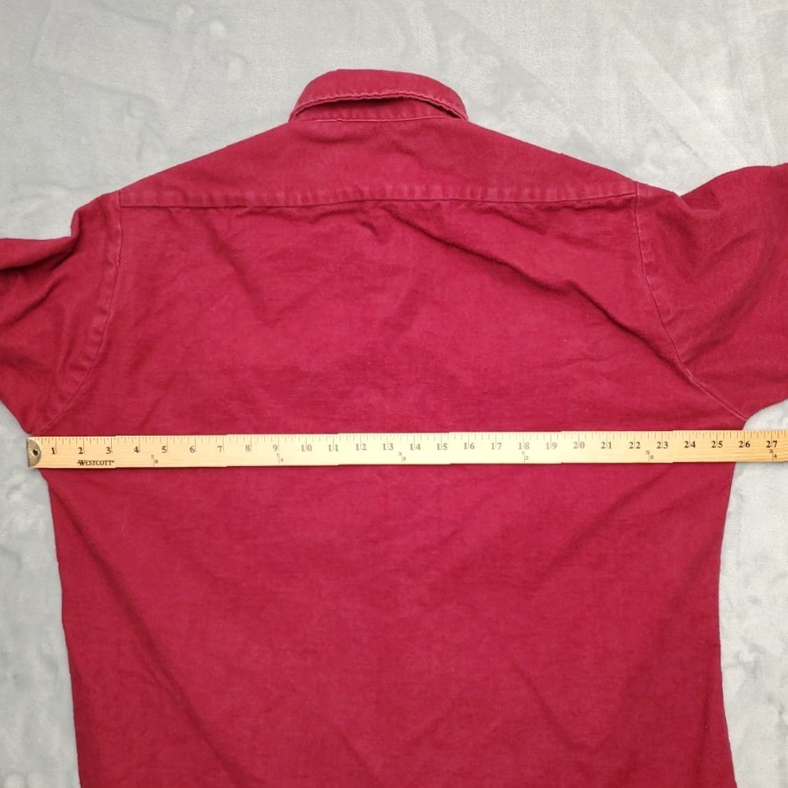 Vintage VINTAGE Woodsman Shirt Men XL Maroon Chamois Long Sleeve Flannel Made in USA Size US XL / EU 56 / 4 - 7 Thumbnail