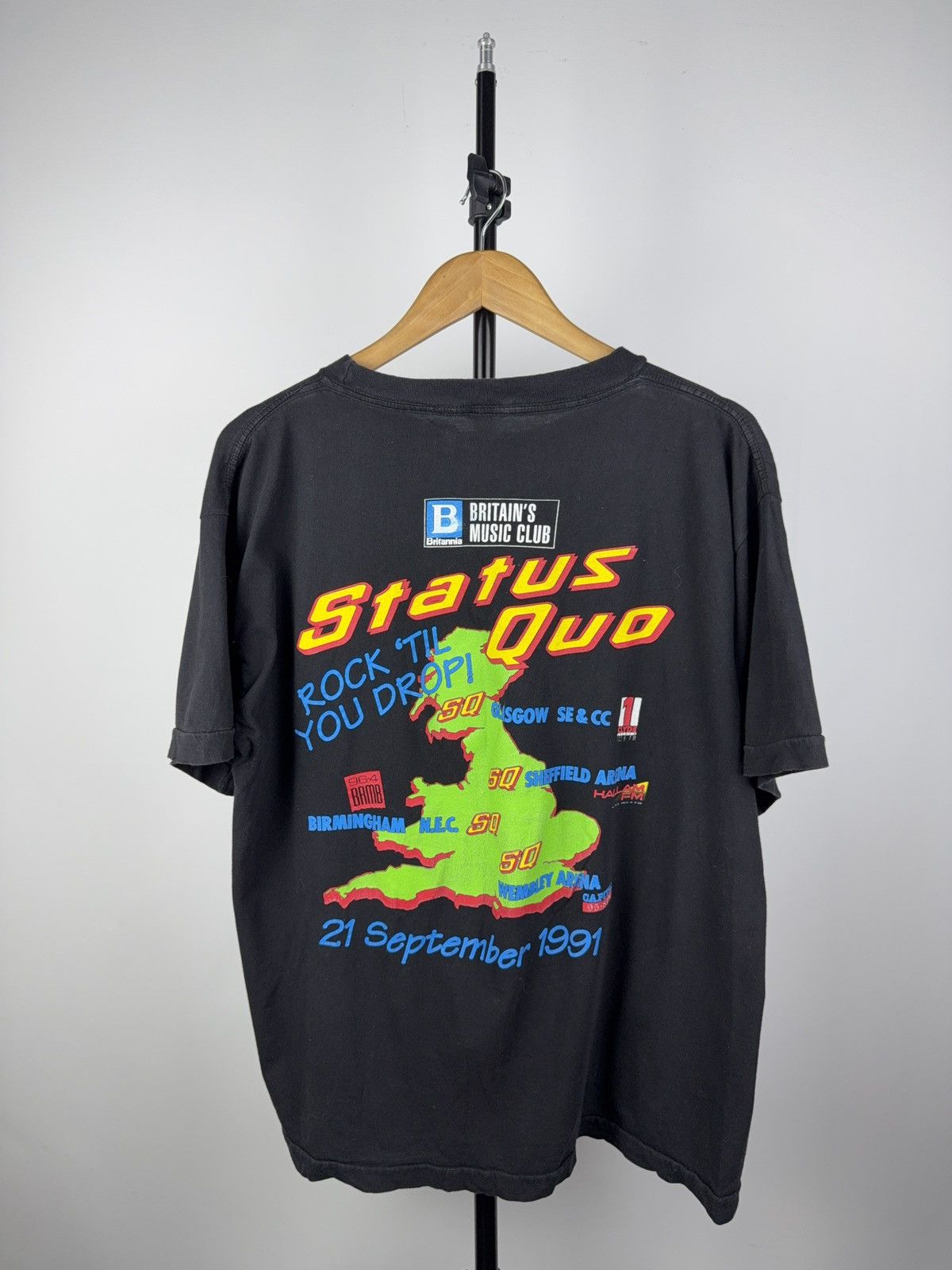 Band Tees × Vintage Status Quo Rock Til You Drop Tour Tee 1991 Vintage Band Size US L / EU 52-54 / 3 - 10 Thumbnail