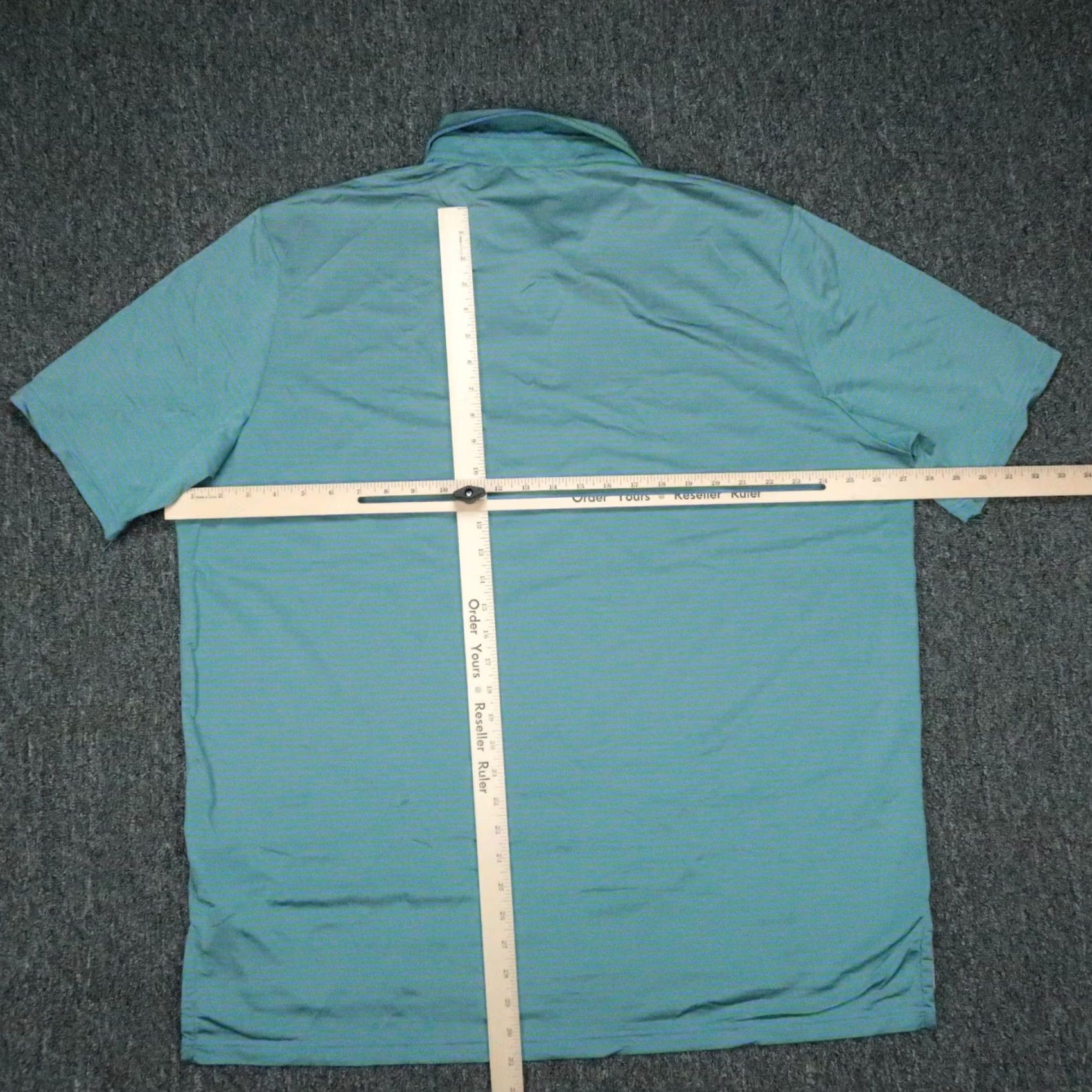 RLX Ralph Lauren RLX Ralph Lauren Polo Shirt Men 2XL Blue Green Striped Short Sleeve Athletic Moisture Wicking Golf Casual Activewear Size US XXL / EU 58 / 5 - 6 Thumbnail