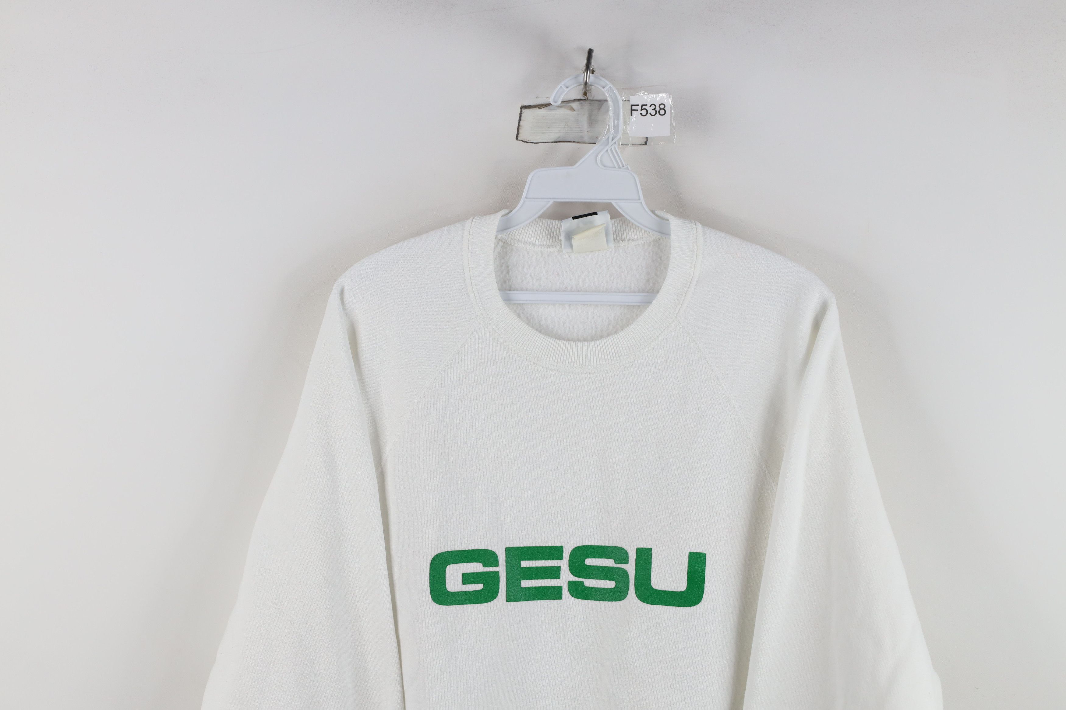 Vintage Vintage 90s Italian Italy GESU Jesus Crewneck Sweatshirt USA Size US XL / EU 56 / 4 - 2 Thumbnail