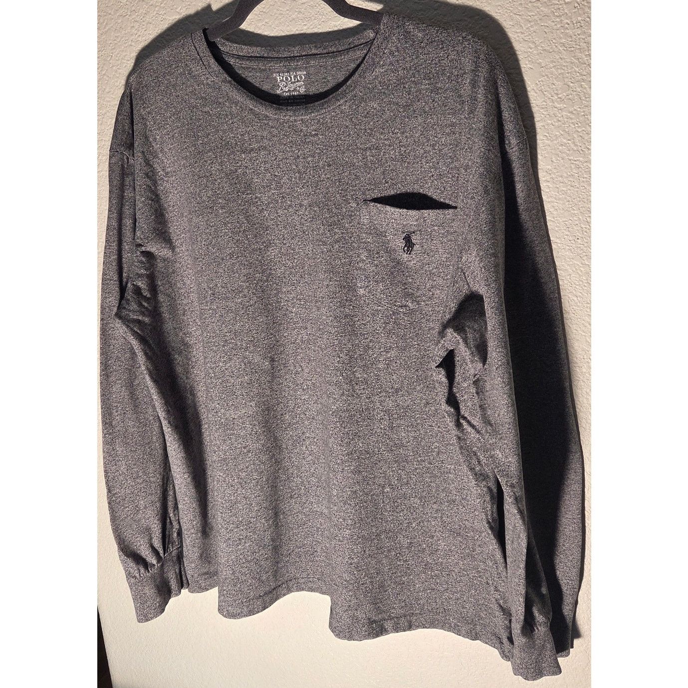 Polo Ralph Lauren Vintage Ralph Lauren Polo Gray XL Long Sleeve T-Shirt Size US XL / EU 56 / 4 - 3 Thumbnail