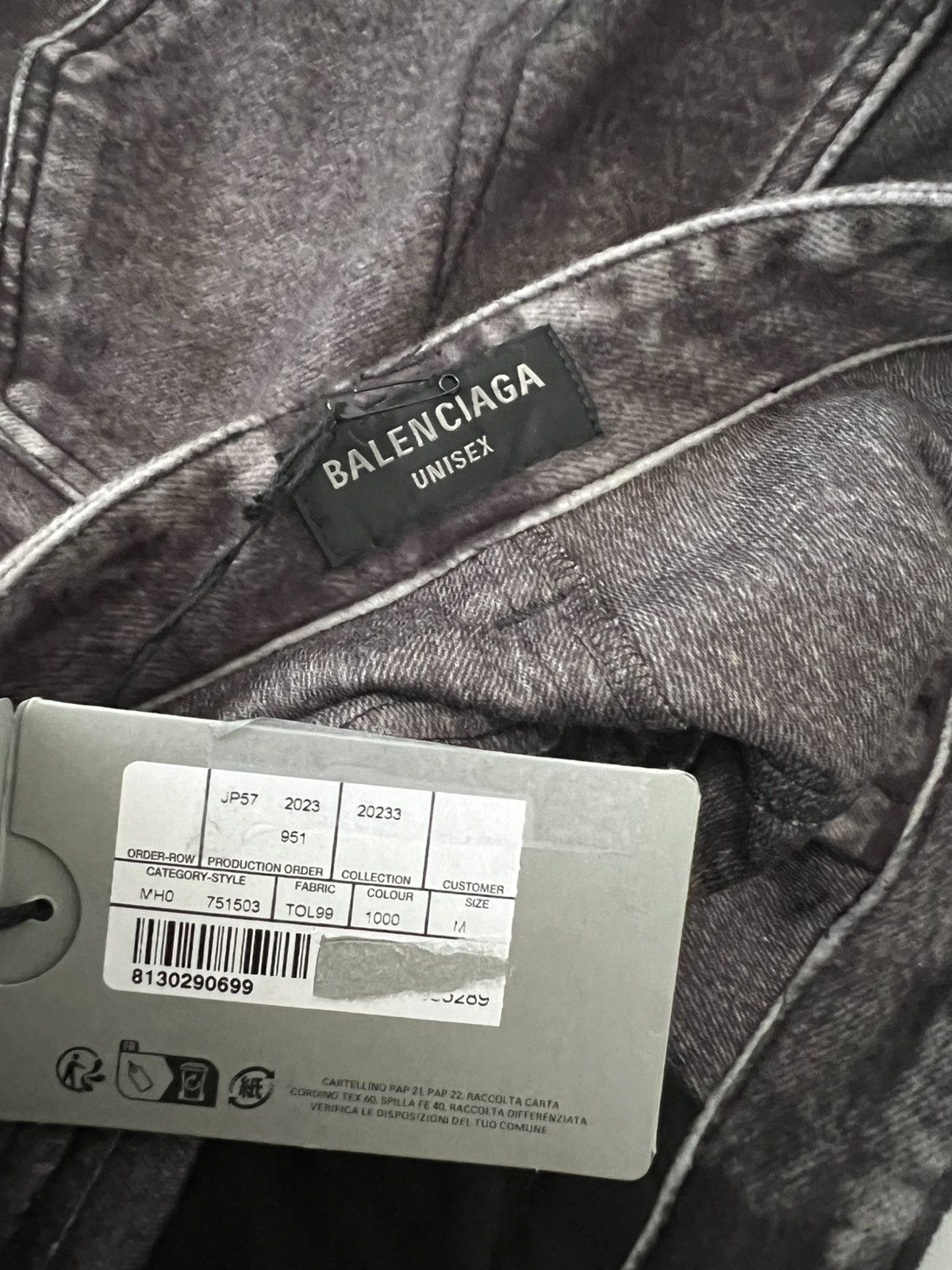 Balenciaga Balenciaga Denim Trompe L’Oleil Print Pant Jeans Size US 34 / EU 50 - 12 Thumbnail