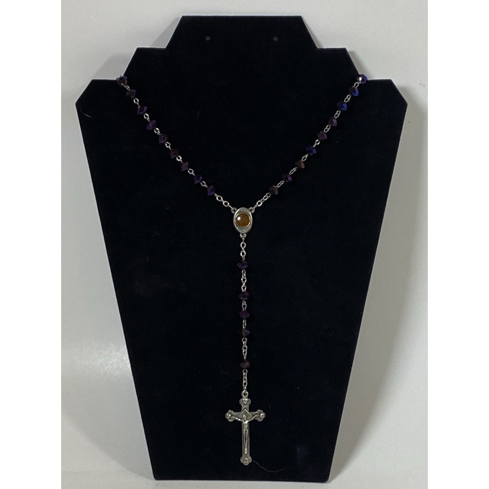 Other JERUSALEM TERRA Rosary Purple Crystalized Beads Rosary Size ONE SIZE - 11 Thumbnail