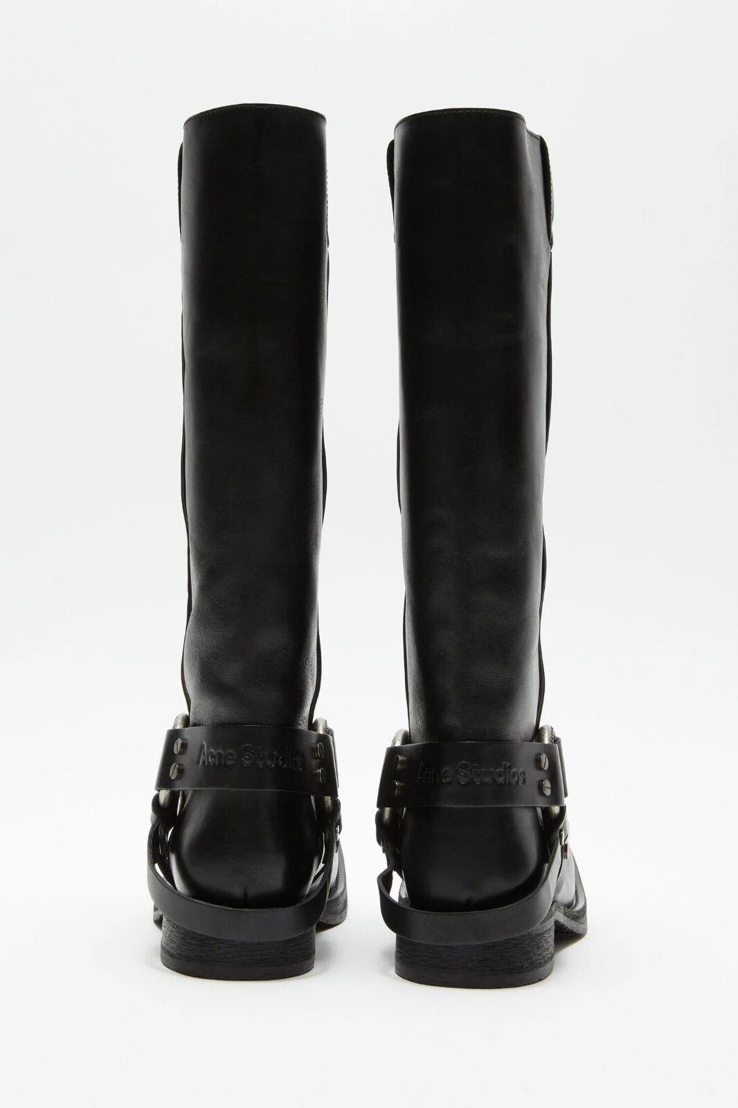 Acne Studios ACNE STUDIOS Balius Black Leather Buckle Boots New Size US 6 / IT 36 - 3 Thumbnail