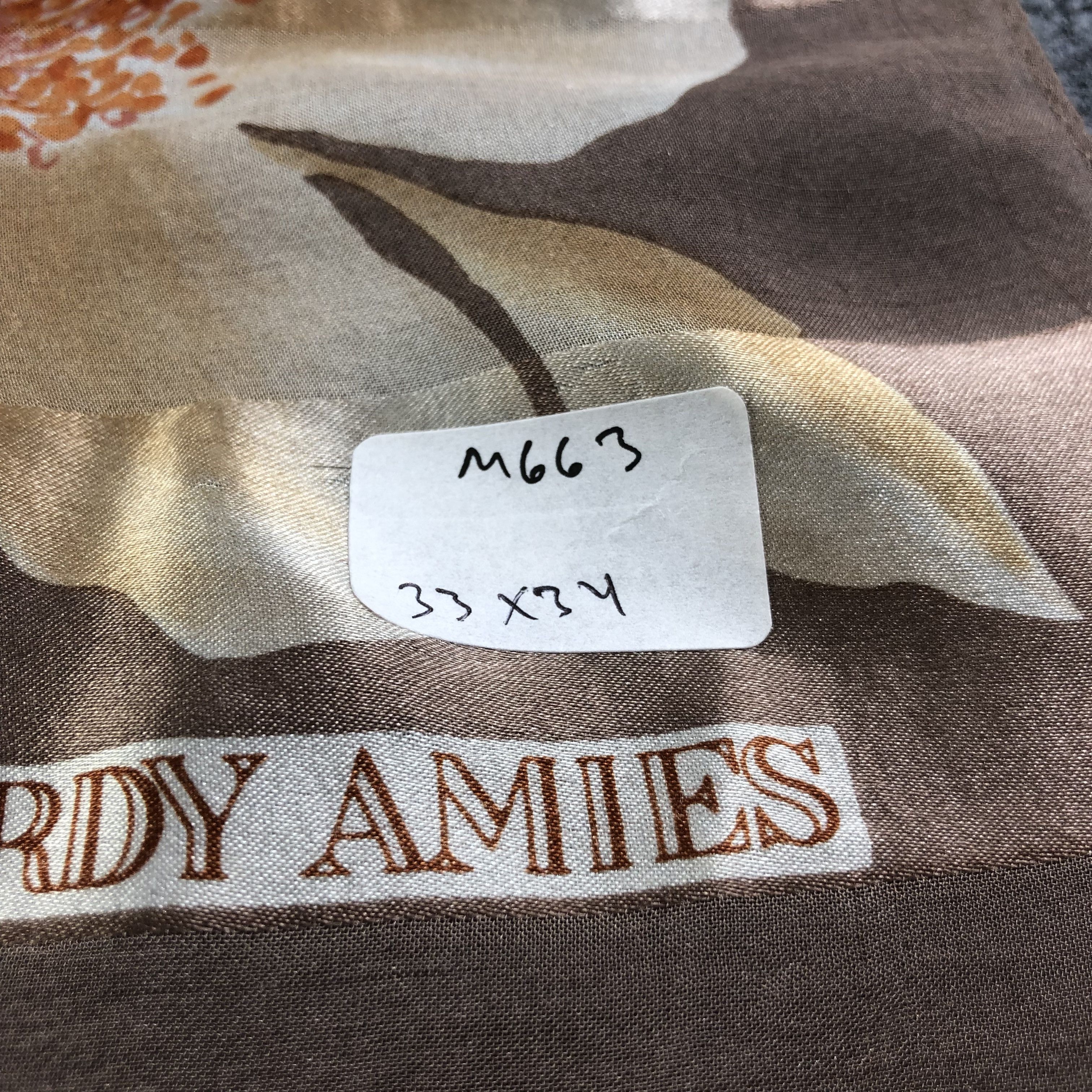 Hardy Amies Hardy Amies Floral Silk Scarf M663 Size ONE SIZE - 10 Thumbnail