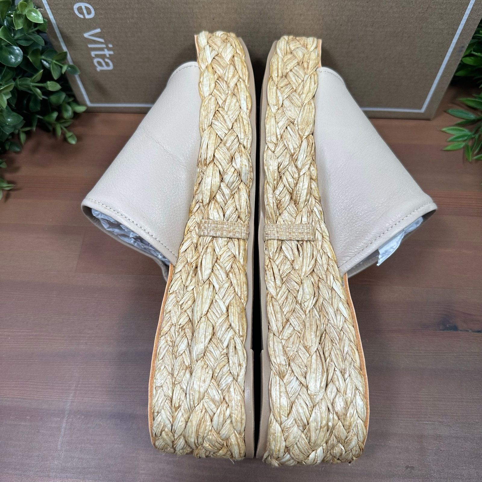 Dolce Vita Dolce Vita Pablos Raffia Bottom Slide Platforms Sandals Sand Size US 11 / IT 41 - 6 Thumbnail