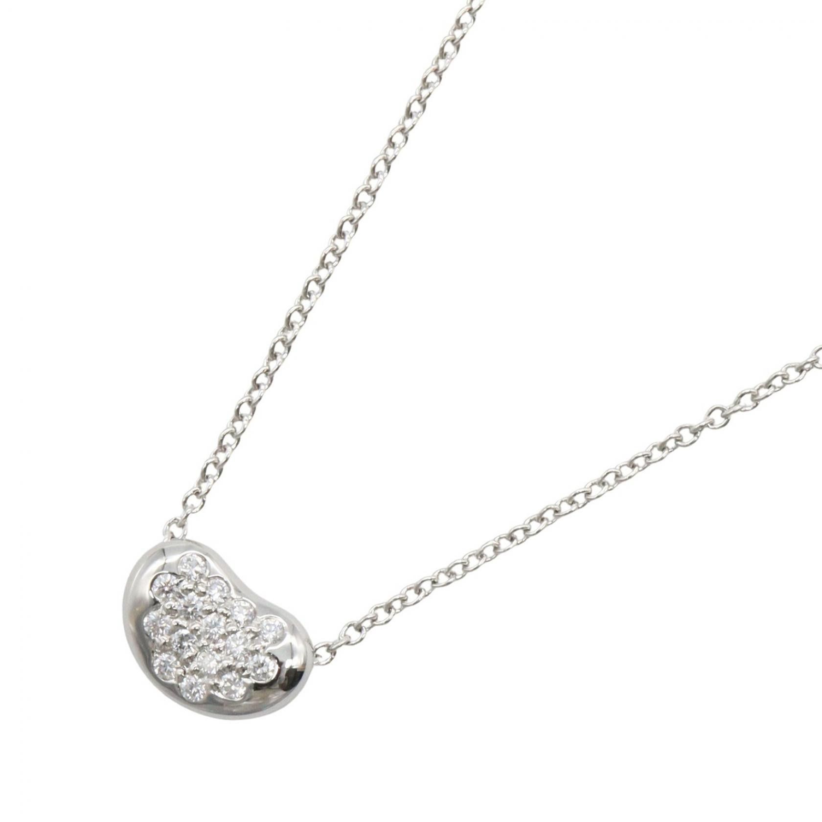 Tiffany & Co. Tiffany & Co. Tiffany＆Co. Bean Pt950 Diamond Necklace Precious Metal Necklace DUTY FREE for USA Size ONE SIZE - 1 Thumbnail