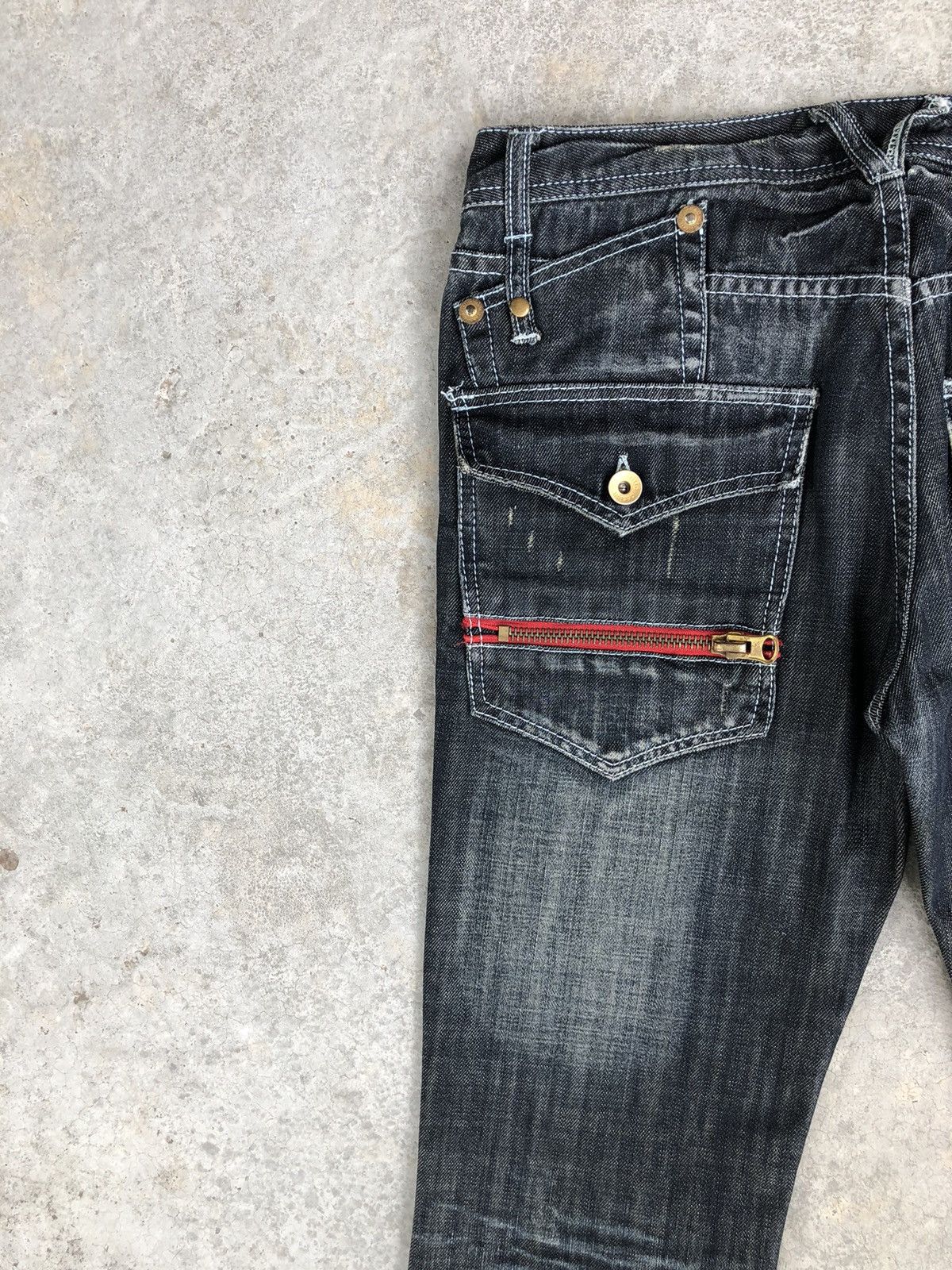 semanticdesign Japanese Semantic Design Flared Jeans Distressed Jeans Size US 31 - 9 Thumbnail