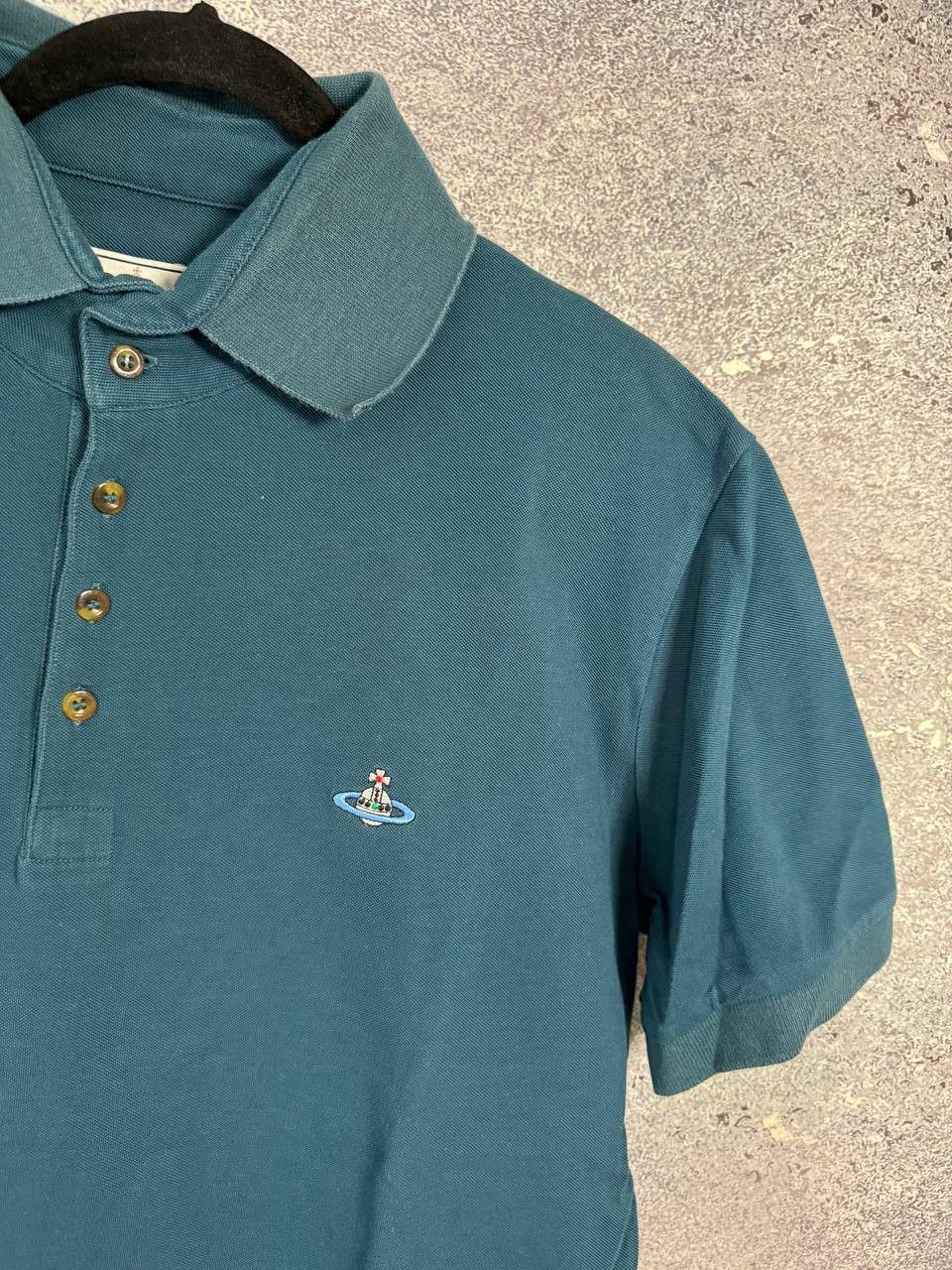 Vivienne Westwood Vivienne Westwood Orbital Embroidered Men's Blue Polos Size US XXL / EU 58 / 5 - 9 Thumbnail
