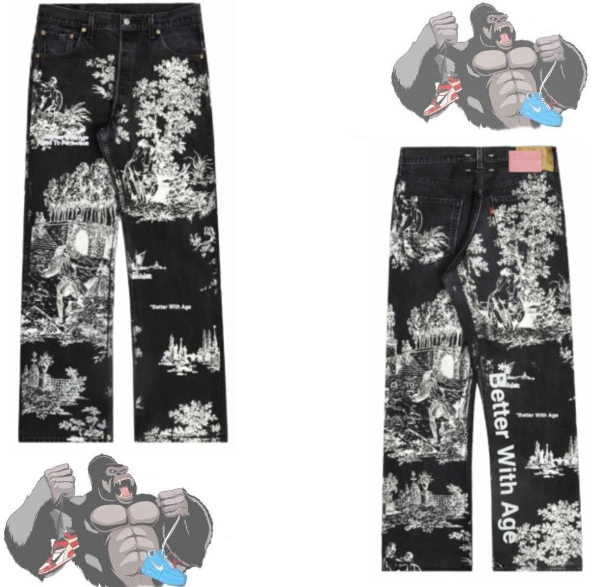 Short en jeans délavé 'Deeluxe' - Noir - - nu
