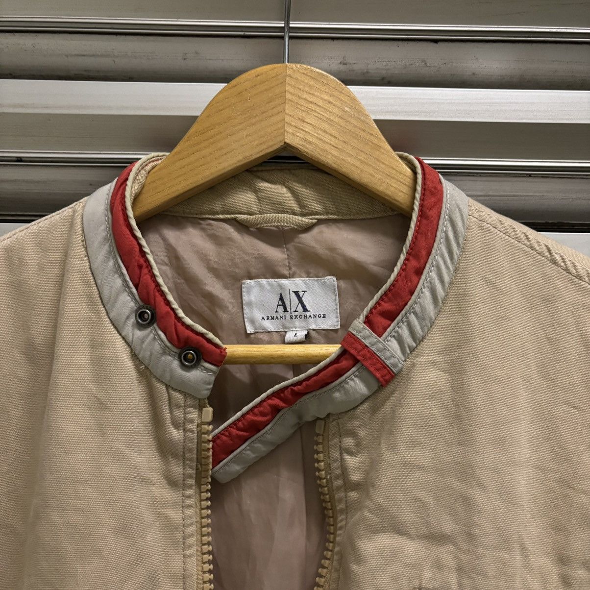 Armani Exchange × Vintage Vintage Armani Exchange Racing Stripe Jacket Beige/Red Size US L / EU 52-54 / 3 - 2 Thumbnail