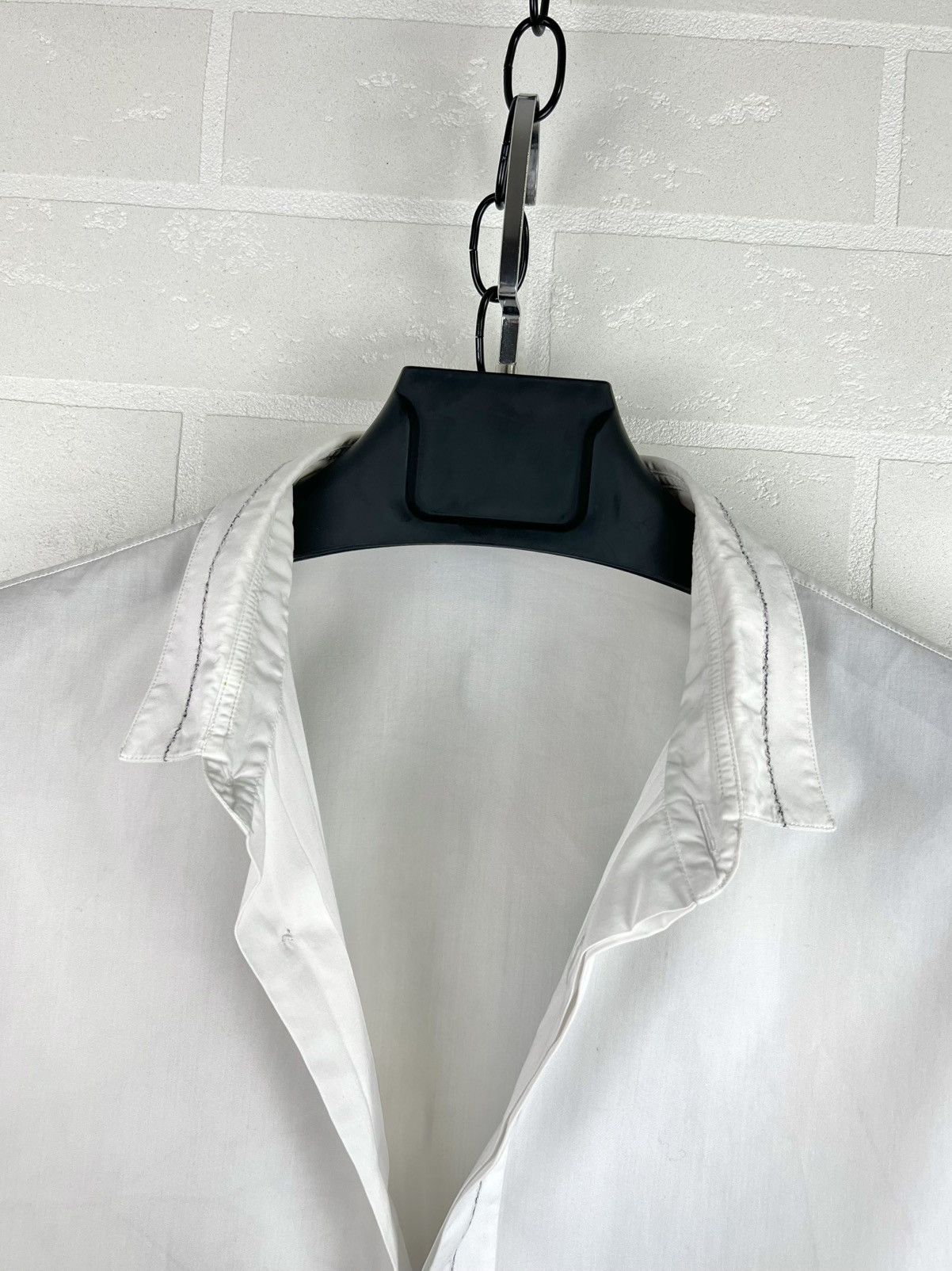 Dior DIOR Shirt Button Up Embroided Metal Stripes White Men's Size US L / EU 52-54 / 3 - 9 Thumbnail