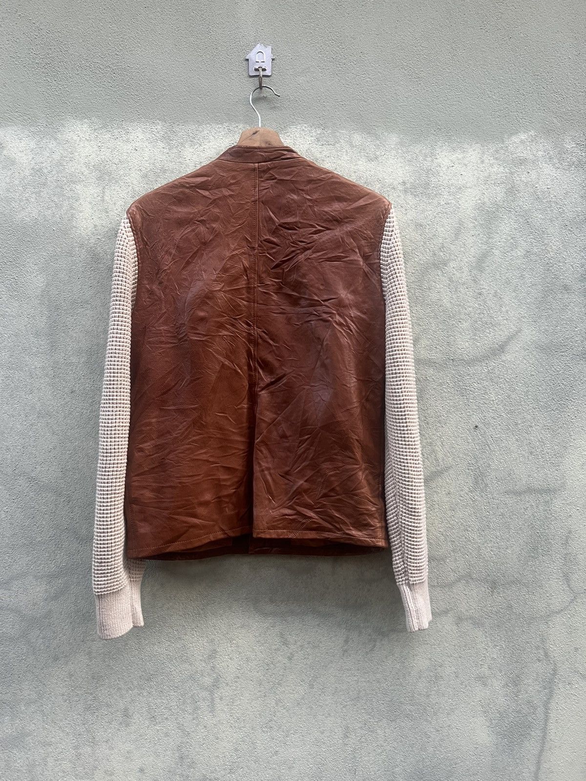 Gucci Gucci Authentic Leather & Knitted Leather Jacket Size US M / EU 48-50 / 2 - 2 Thumbnail
