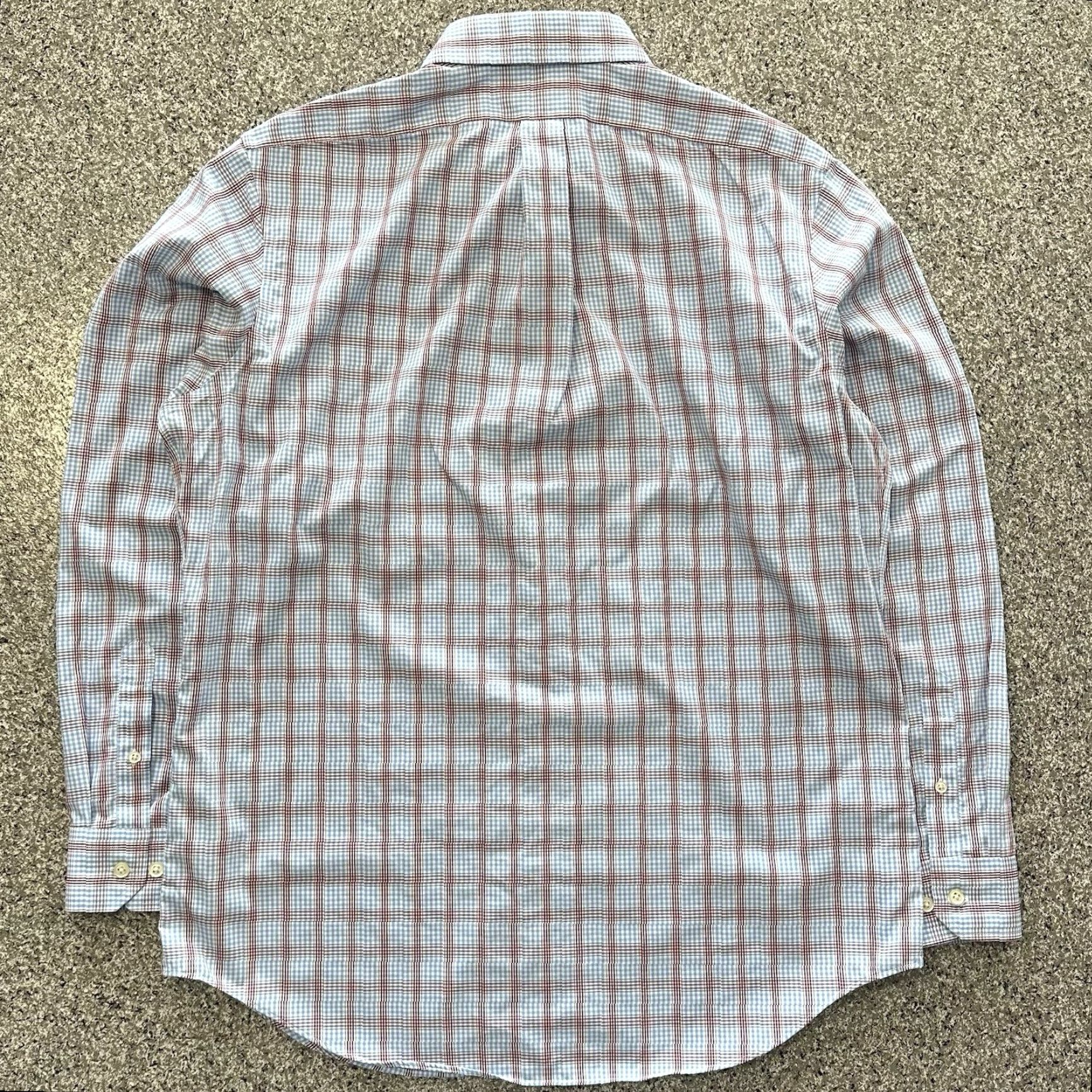 Banana Republic Banana Republic Button-Up Shirt Mens L Blue Plaid Non-Iron Classic Shirt Size US L / EU 52-54 / 3 - 7 Thumbnail
