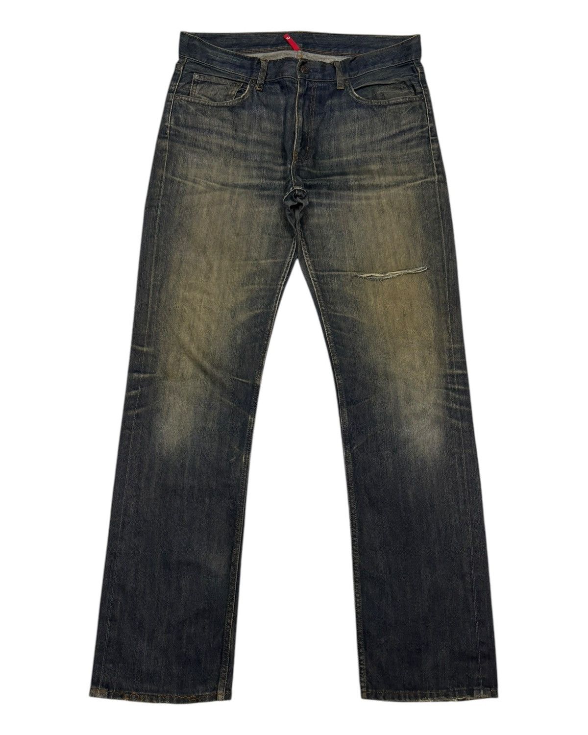 Undercover × Uniqlo DISTRESSED DENIM RUSTY MUD WASH UNIQLO UNDERCOVER STYLE JEAN Size US 36 / EU 52 - 7 Thumbnail