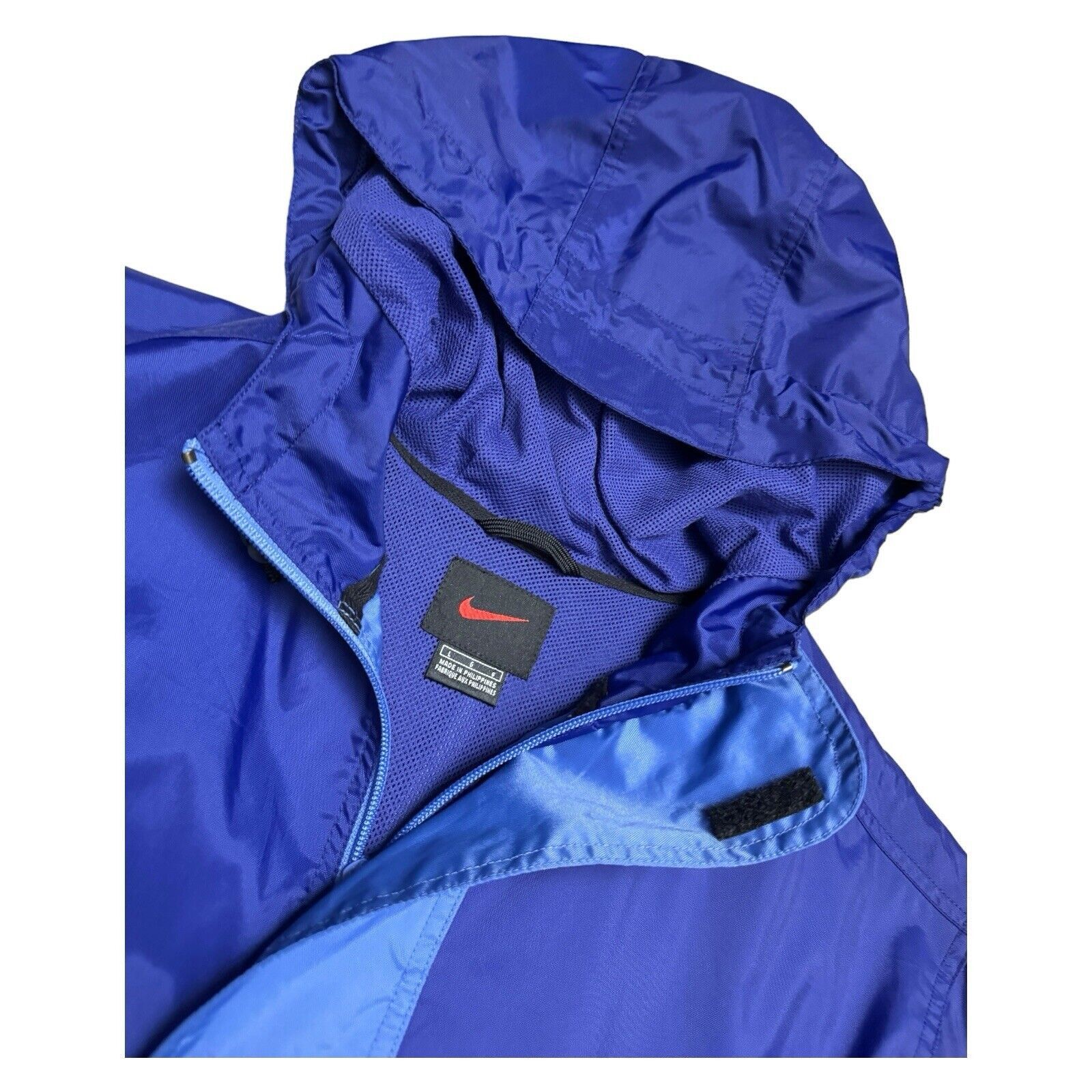 Nike × Vintage NIKE Vintage 90s Swoosh Windbreaker Designer Retro Jacket Size US L / EU 52-54 / 3 - 2 Thumbnail