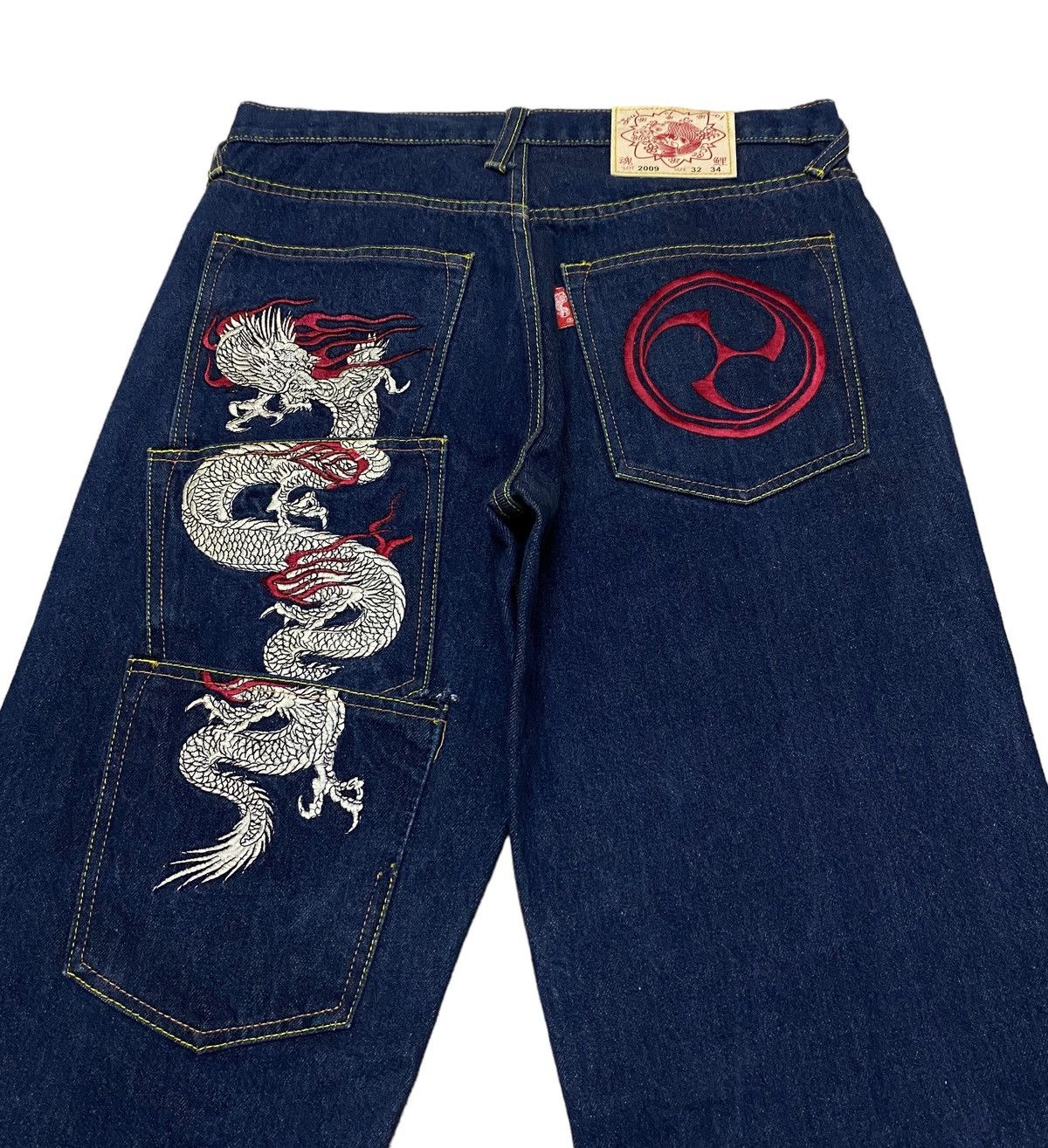 Other Rare Vintage Japanese Brand Multi Pocket Sukajan Jeans 1990s Size US 32 / EU 48 - 6 Thumbnail