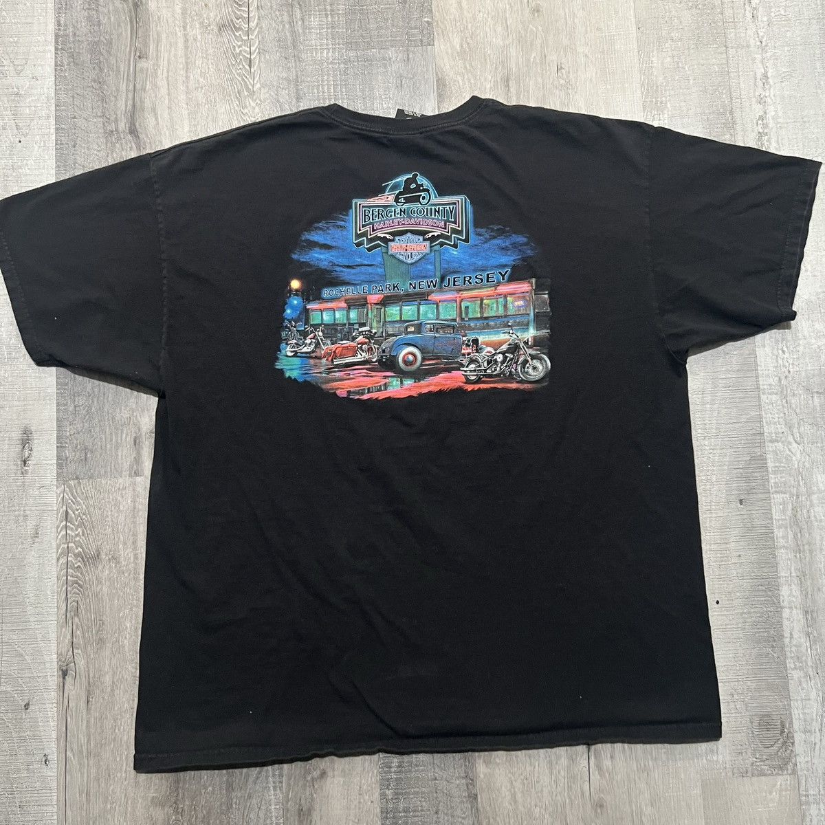Harley Davidson Harley Davidson Bergen County Black New Jersey Biker Shirt Size US XXL / EU 58 / 5 - 2 Thumbnail