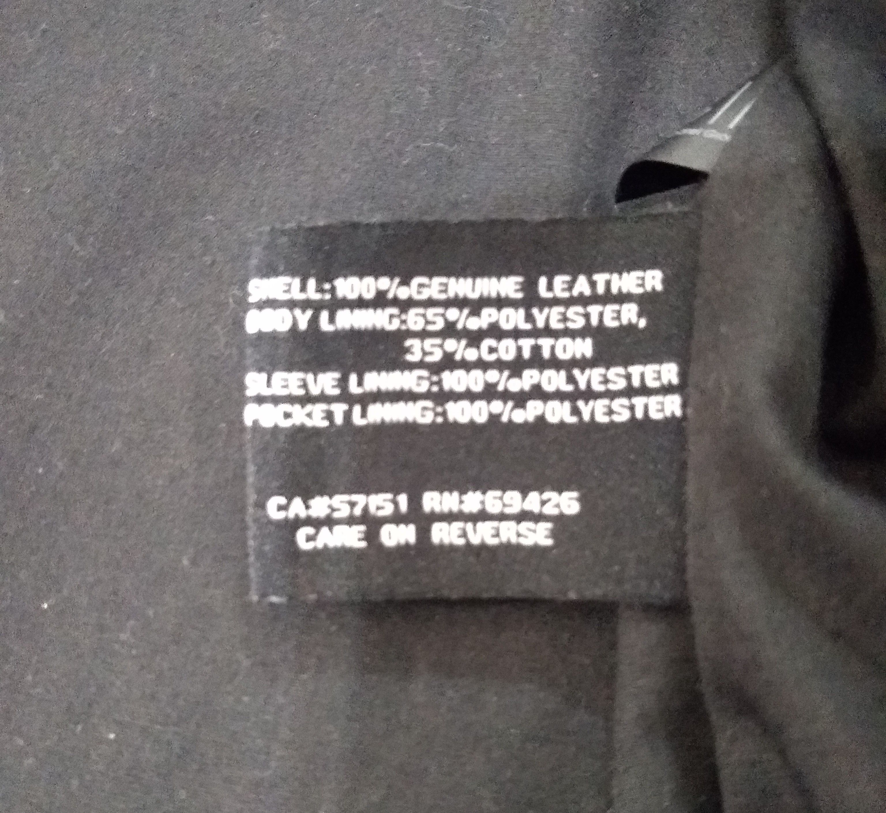 Black Rivet Leather Jacket Genuine Motorcycle Style Size US XL / EU 56 / 4 - 9 Thumbnail